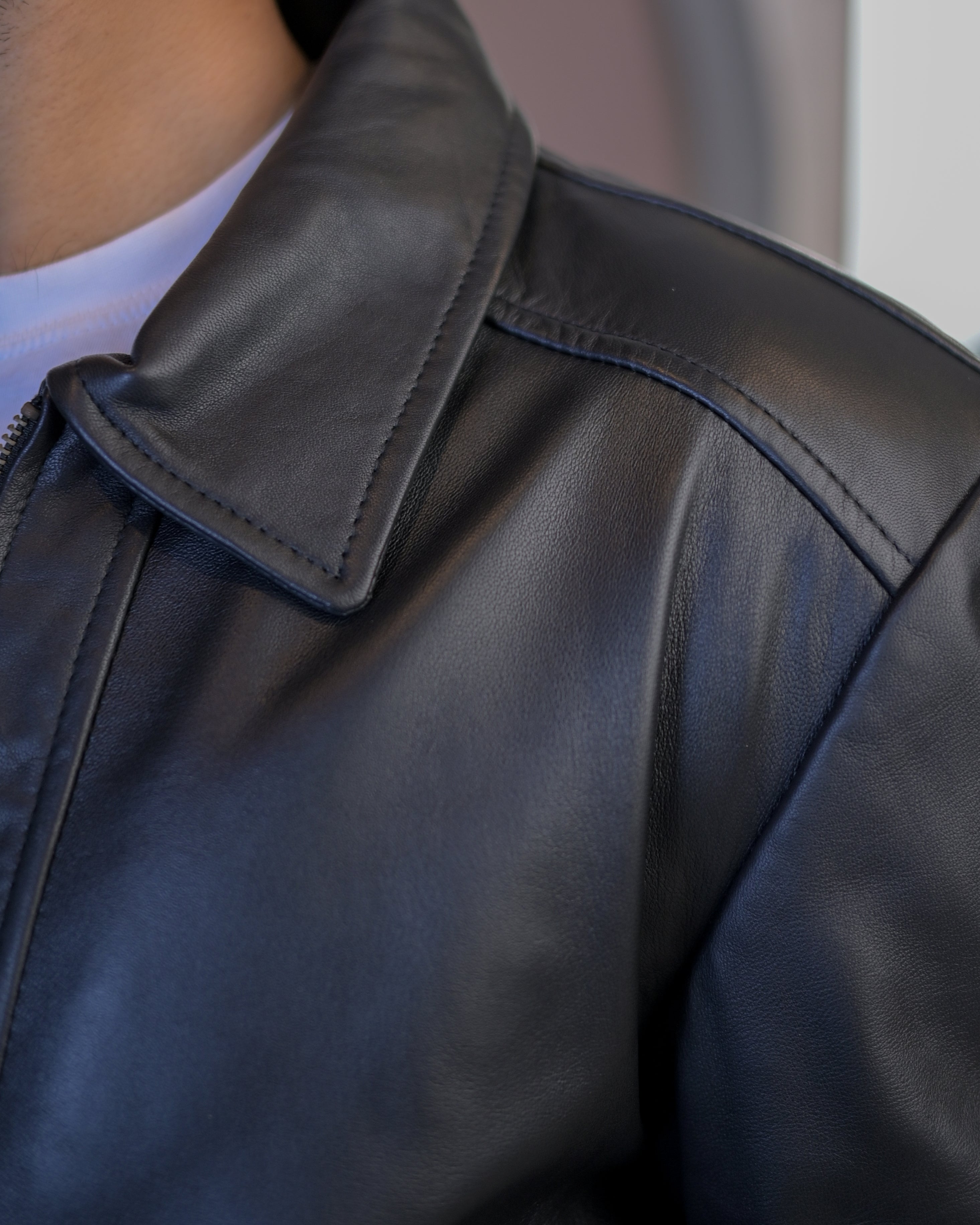 Black Leather Jacket sf001