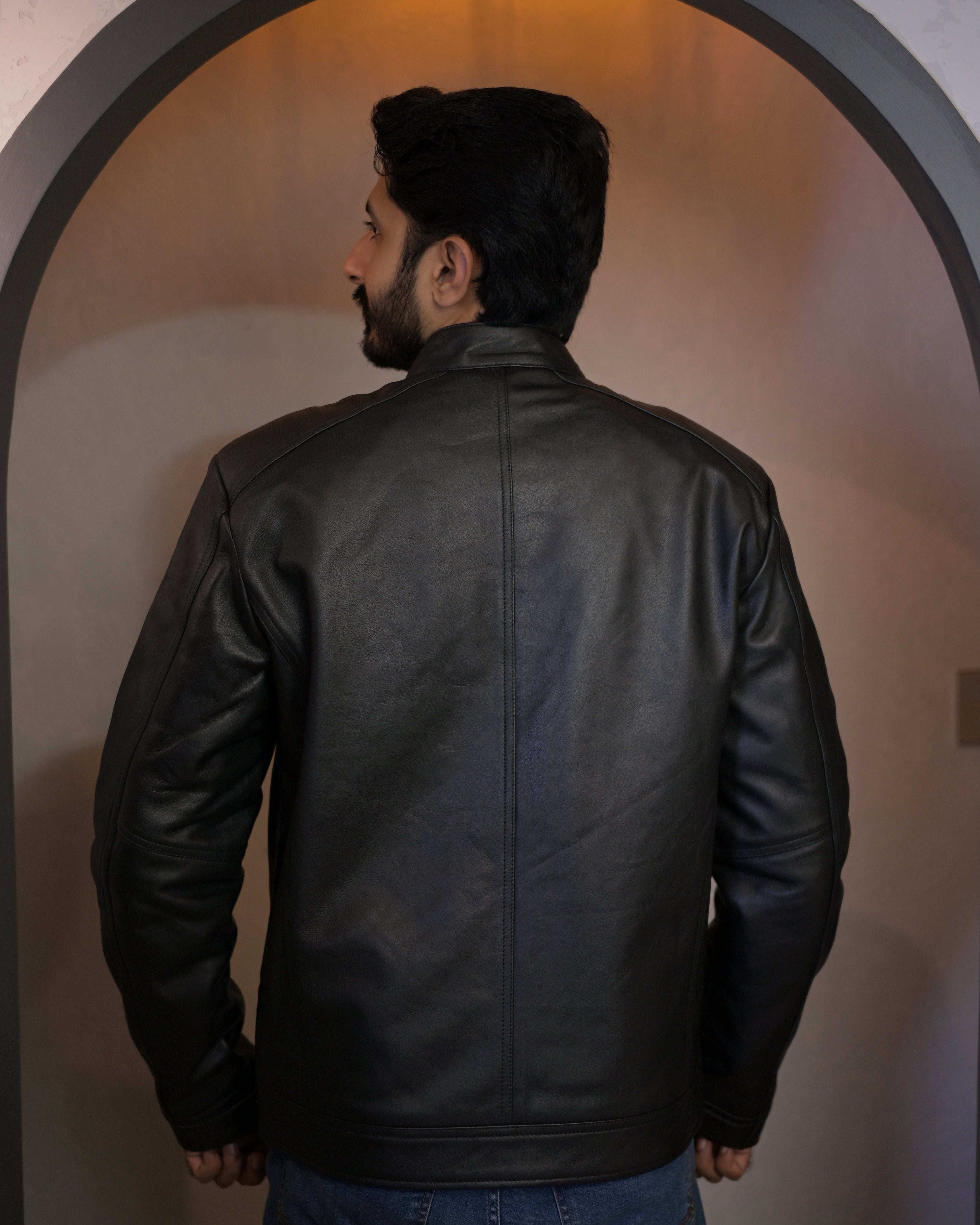 Black Leather Jacket sf002