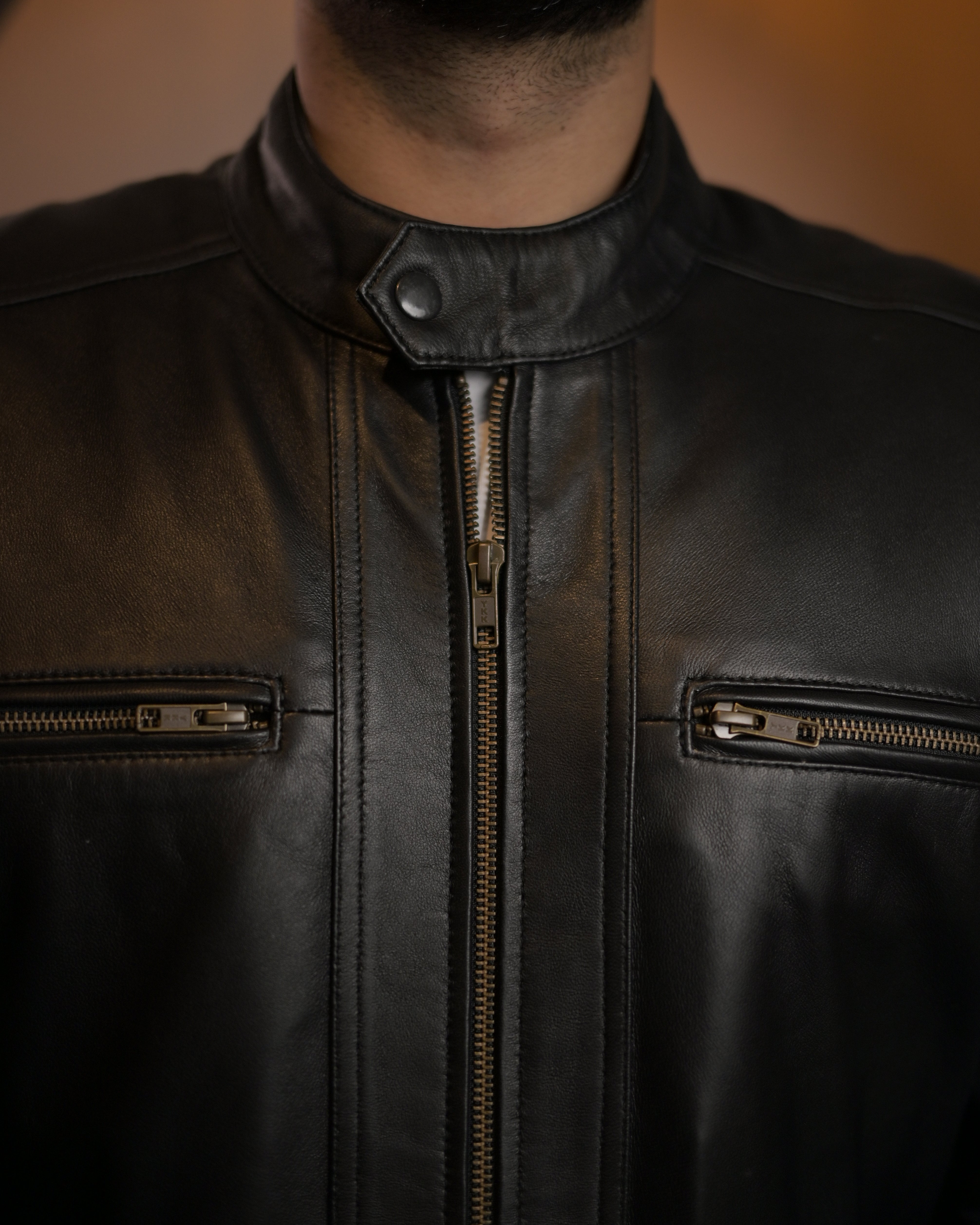 Black Leather Jacket sf002