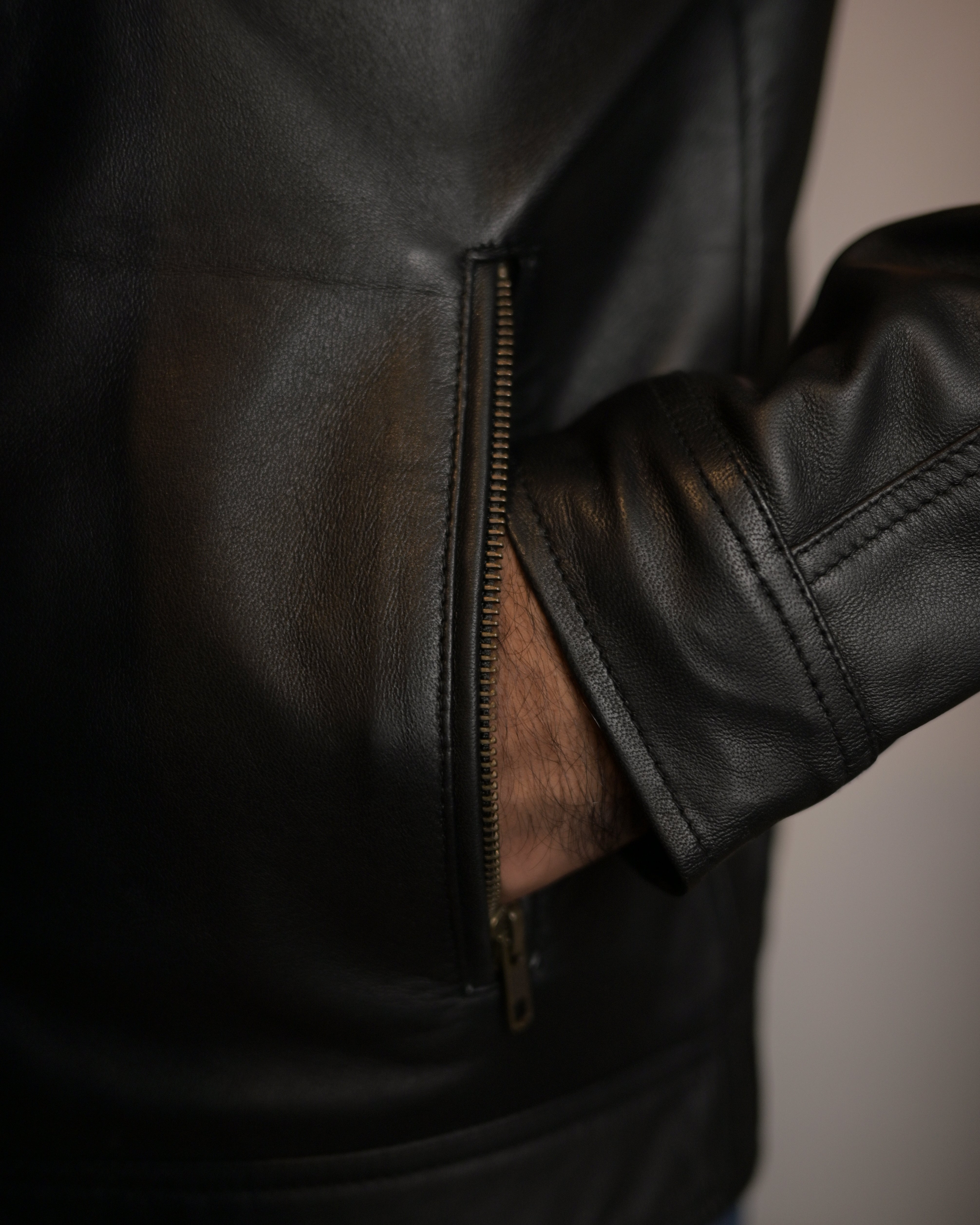 Black Leather Jacket sf002