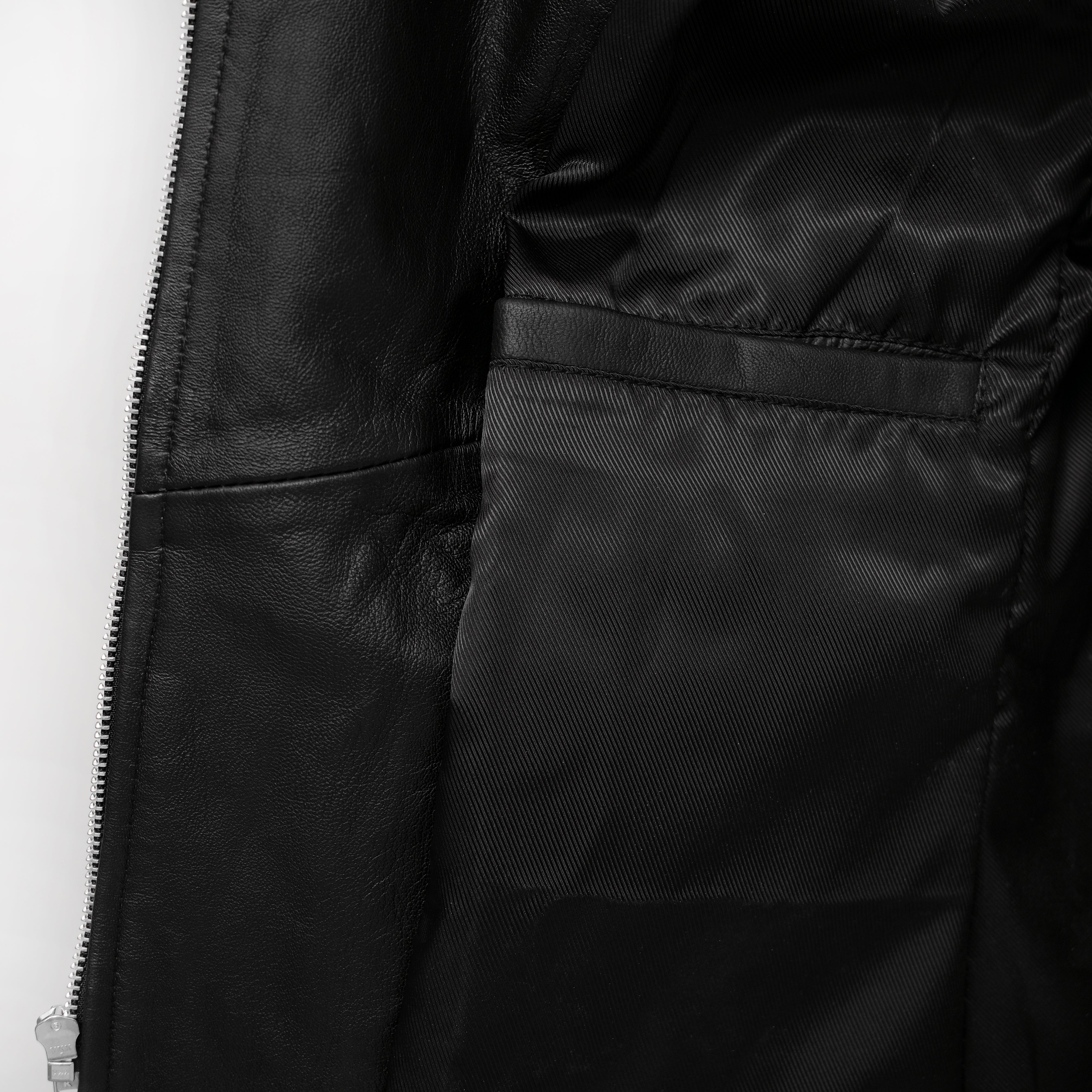 Female Classic Leather Long Coat – Fl01