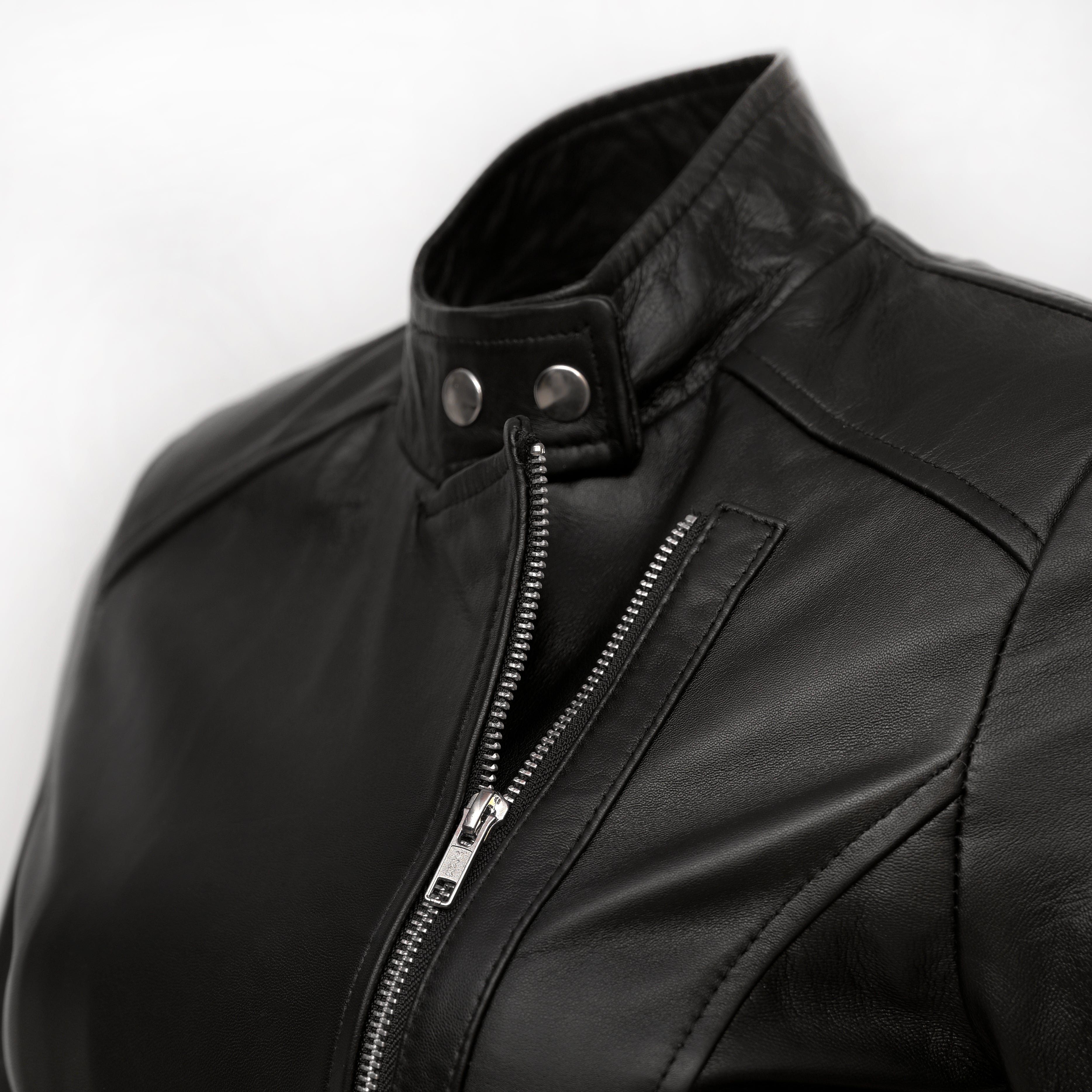 Female Classic Leather Long Coat – Fl01