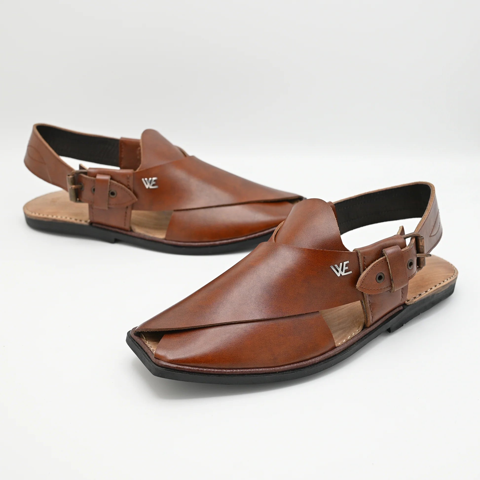 Galma leather chappal brown WE03