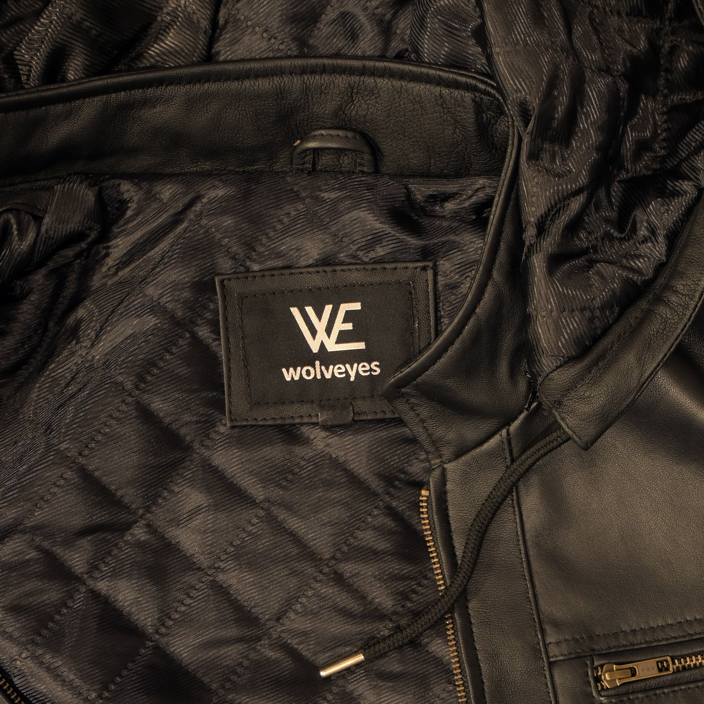 Hooded Leather Bomber Jacket SF002H