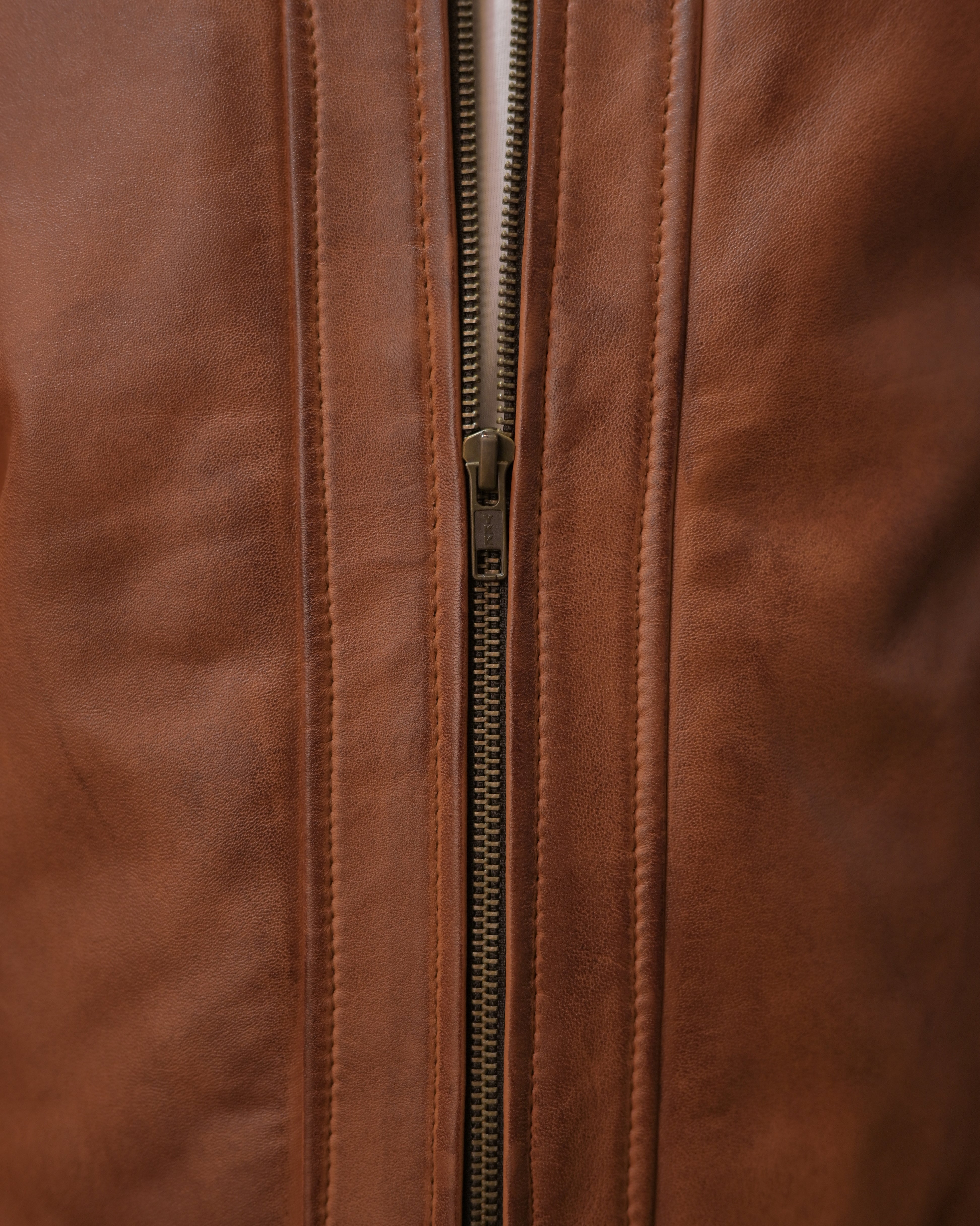 Ionic Brown Leather Jacket (Sf001)