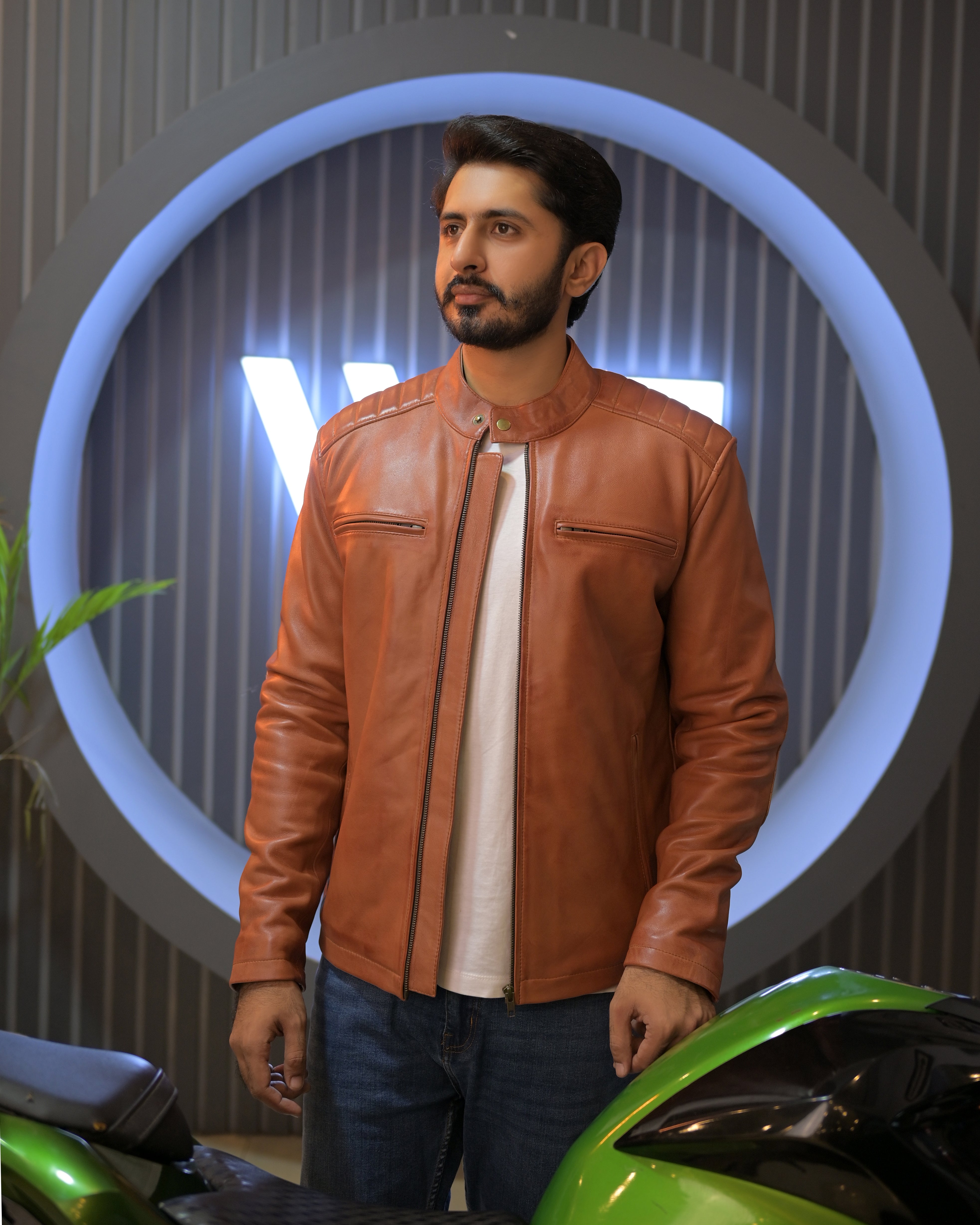Ionic Brown Stylish Leather Jacket SF003