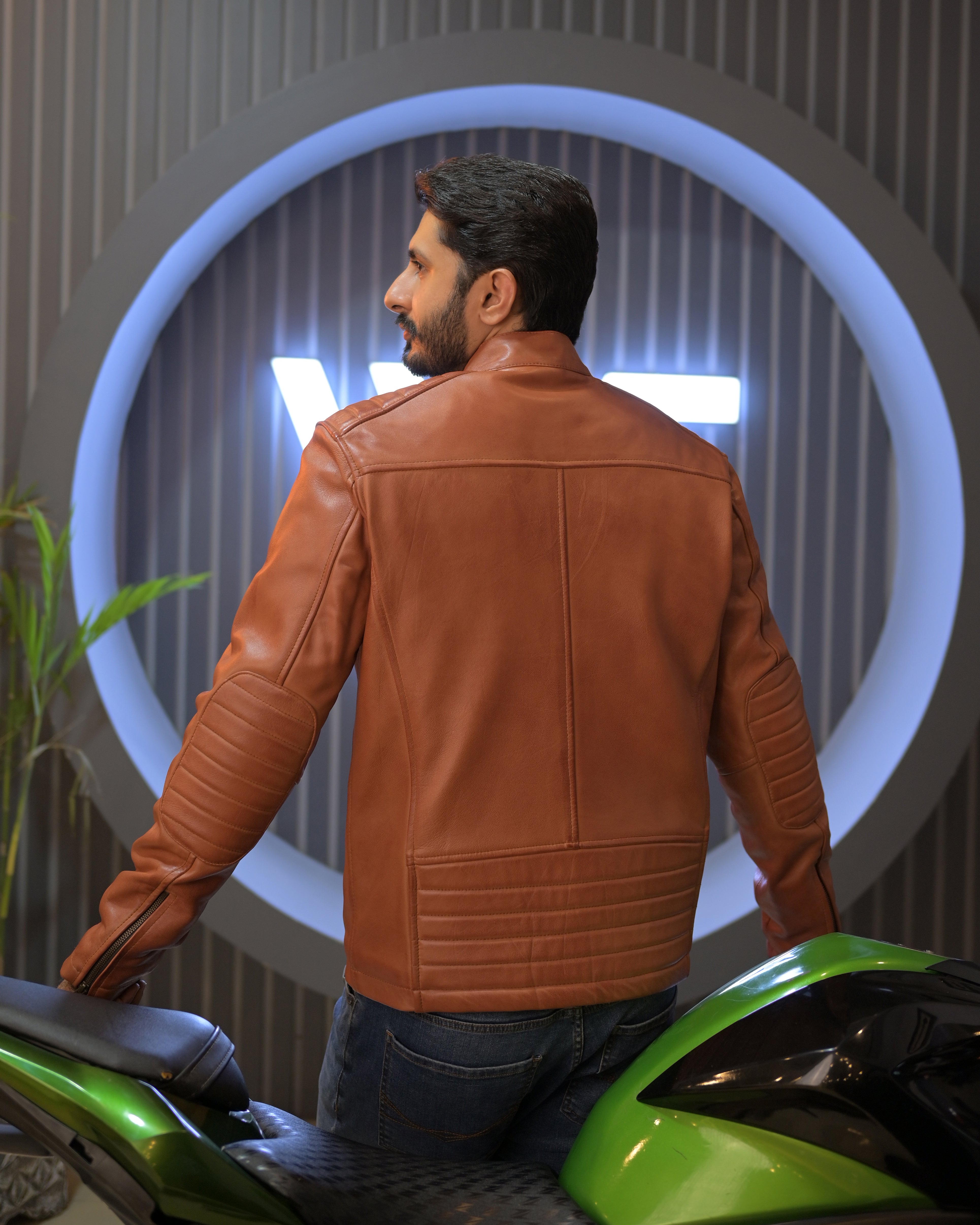 Ionic Brown Stylish Leather Jacket SF003