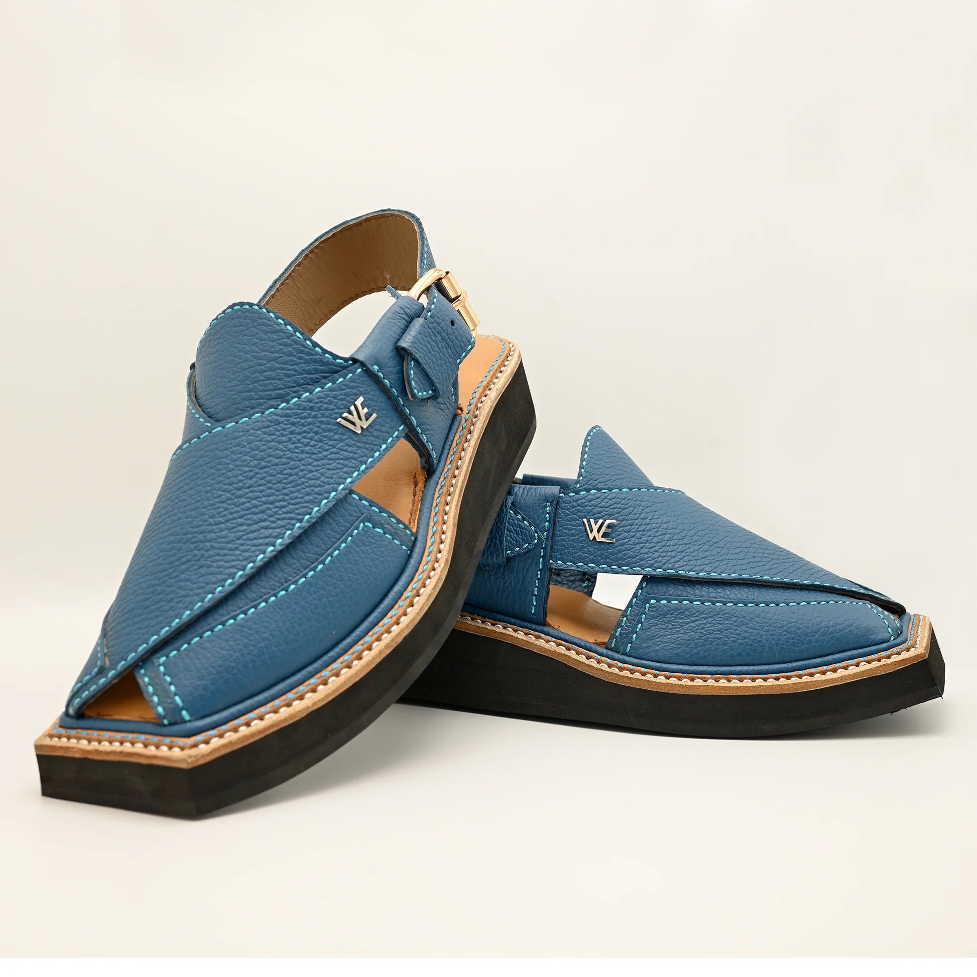 Kaptan hand made chappal dark blue