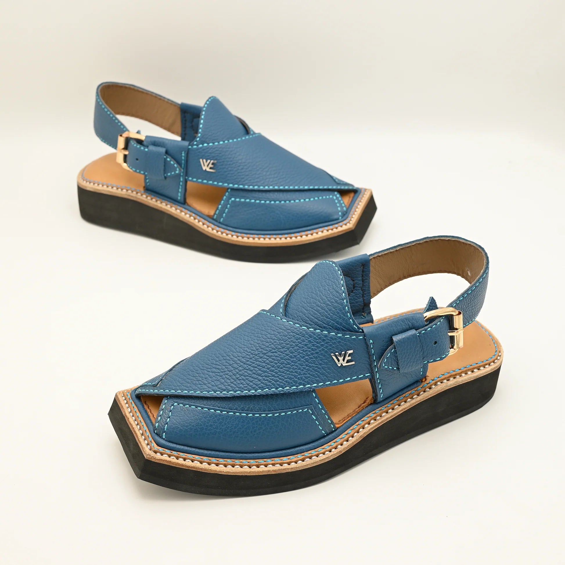 Kaptan hand made chappal dark blue