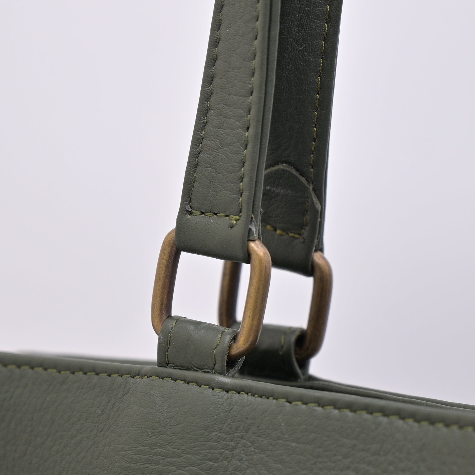 Ladies Natural Mild Leather Bag (GREEN)