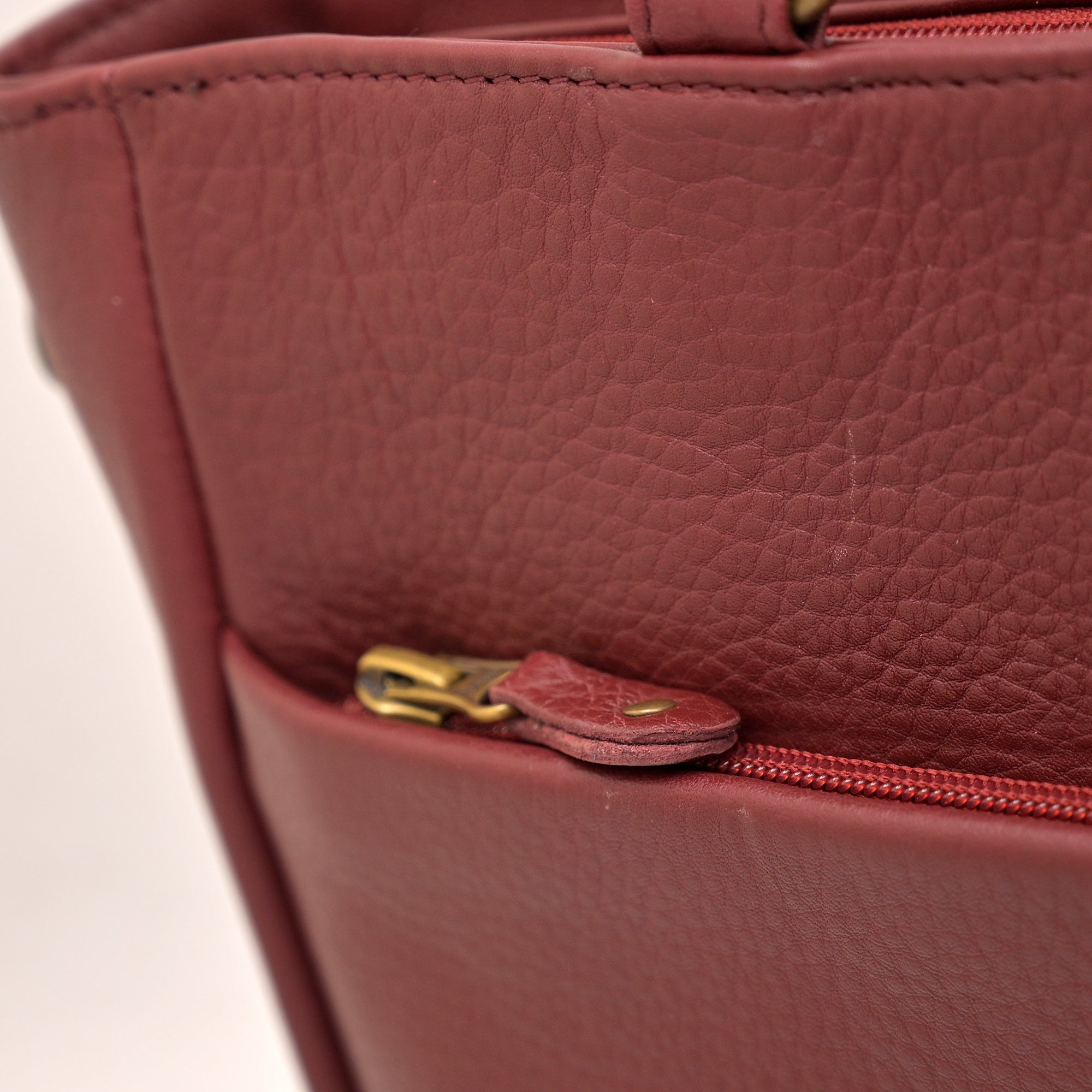 Ladies Natural Mild Leather Bag (RED)