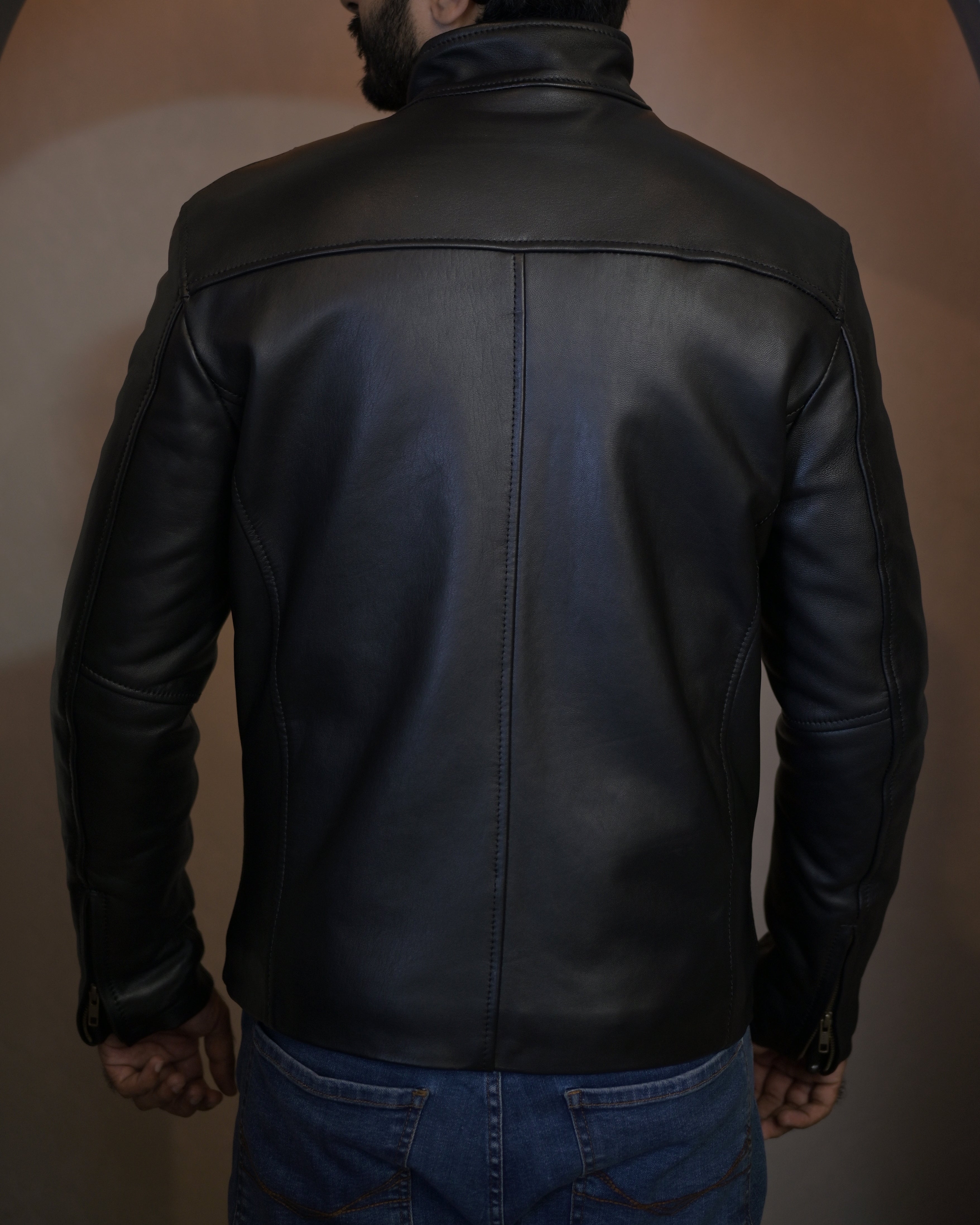 Leather Jacket black sf005
