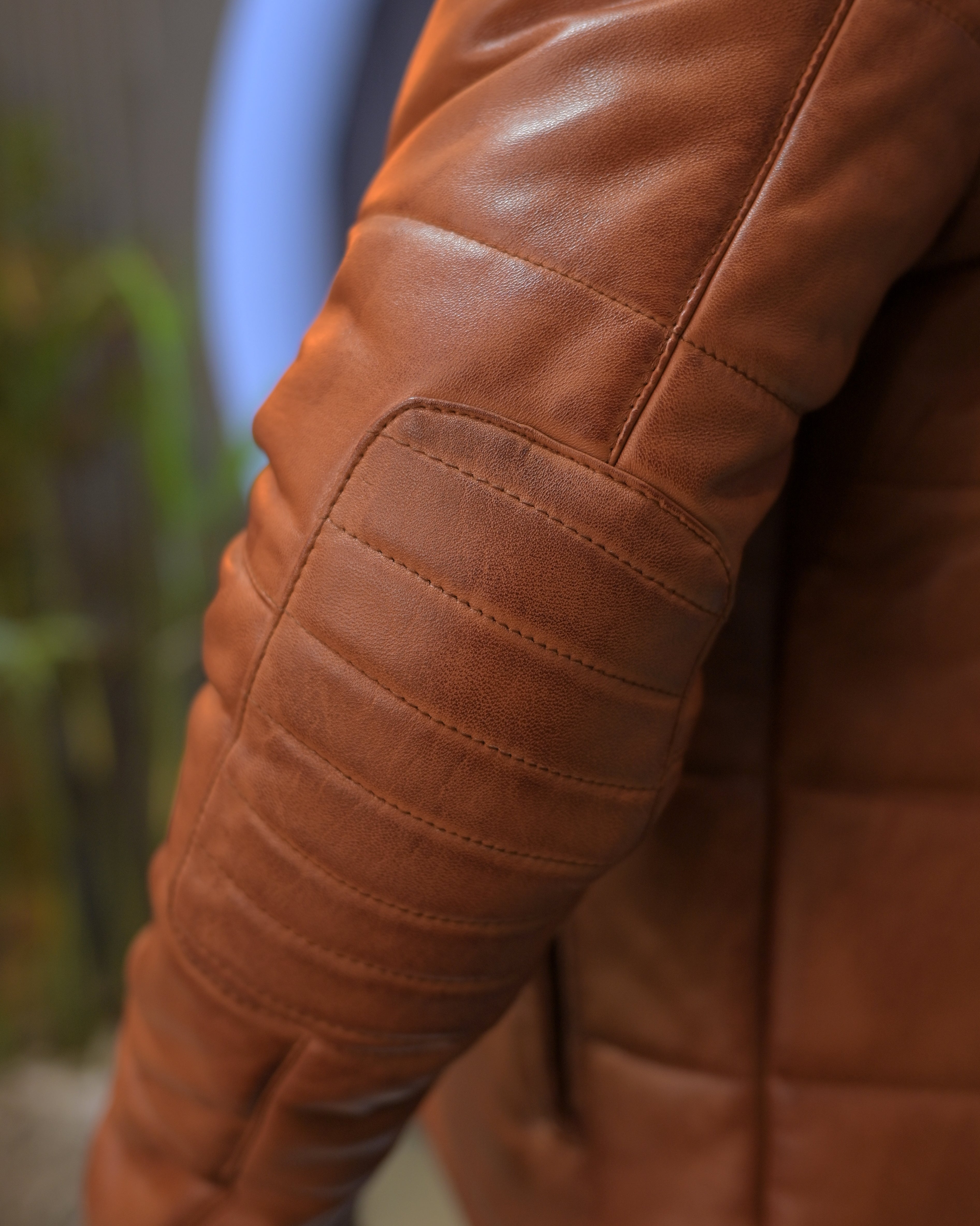 Leather Puffer Jacket Classic Sf11 (ionic brown)