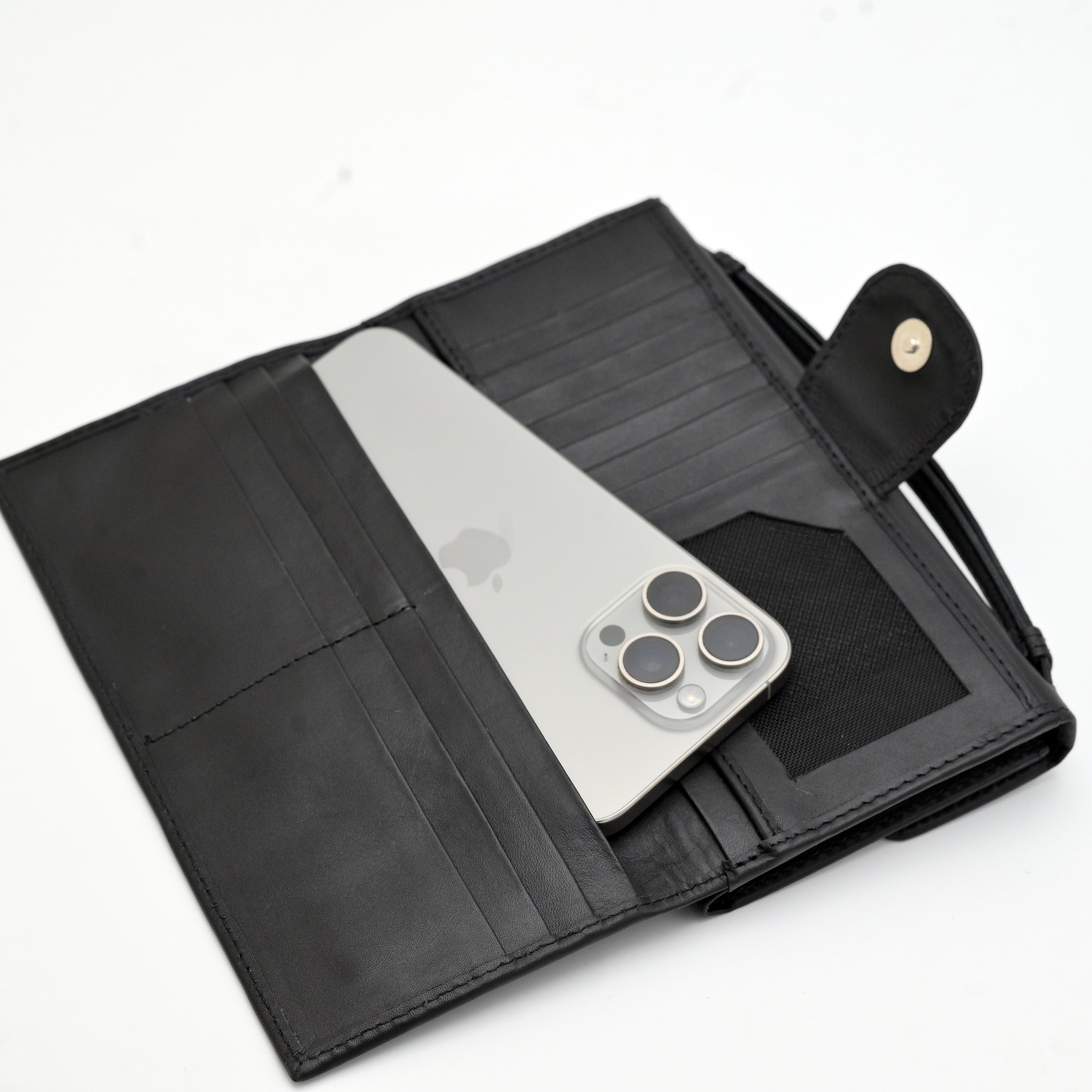 Natural leather ladies clutch