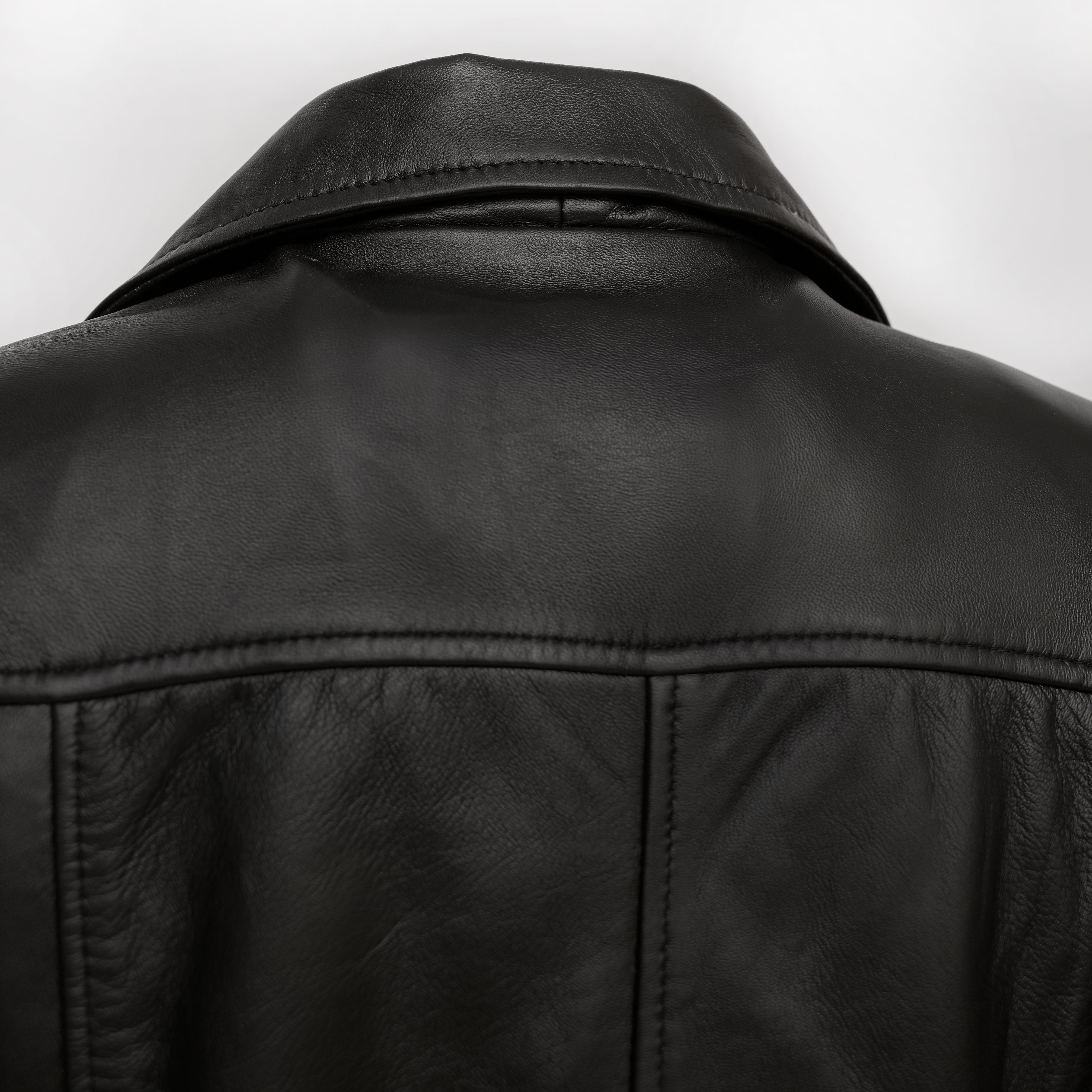 Women's Premium Leather Long Coat Fl02