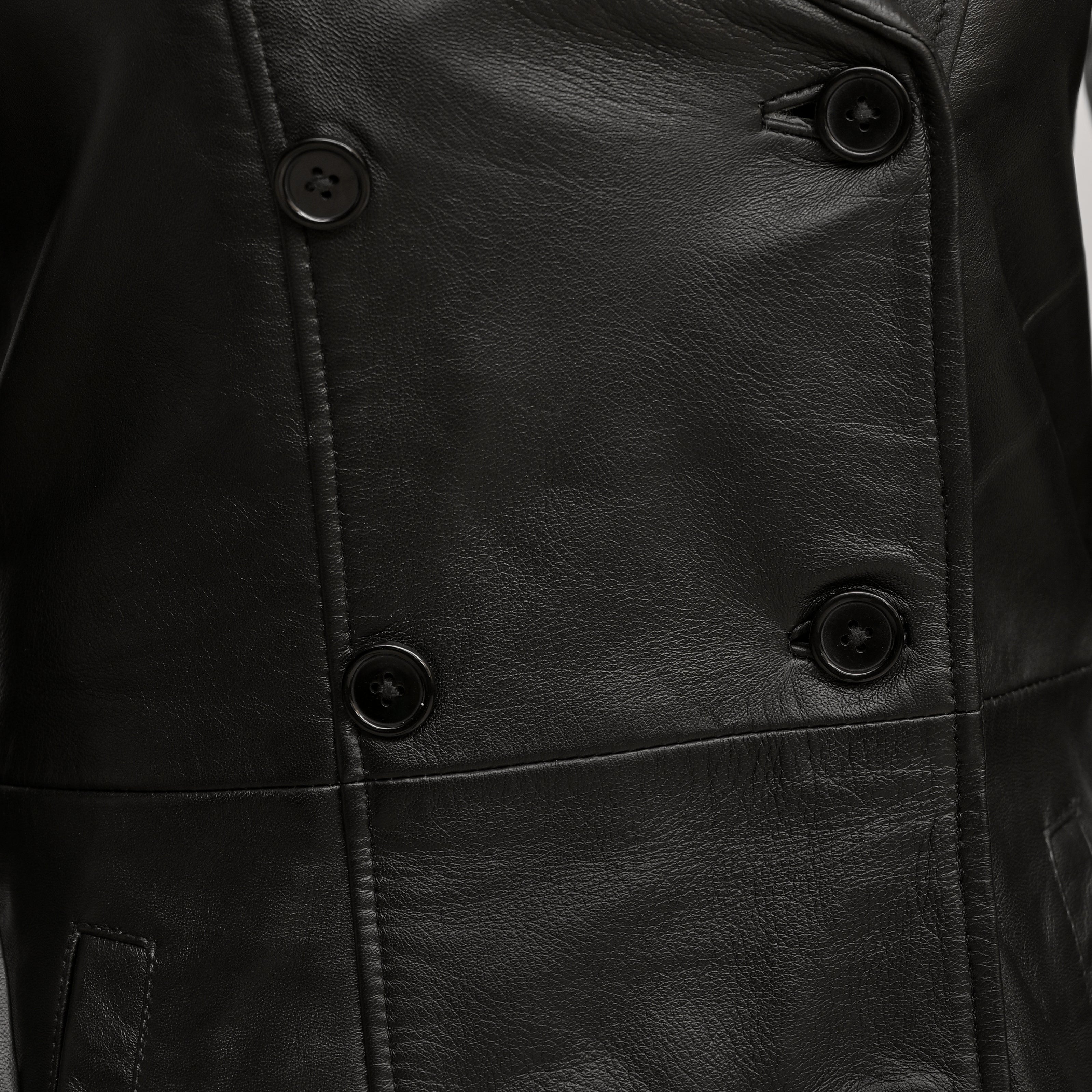 Women's Premium Leather Long Coat Fl02