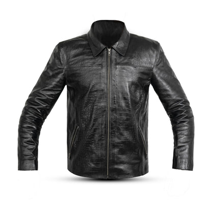 Crocodile leather jacket