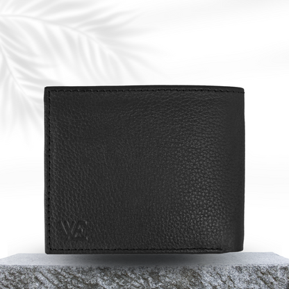 Black Leather Bifold Wallet