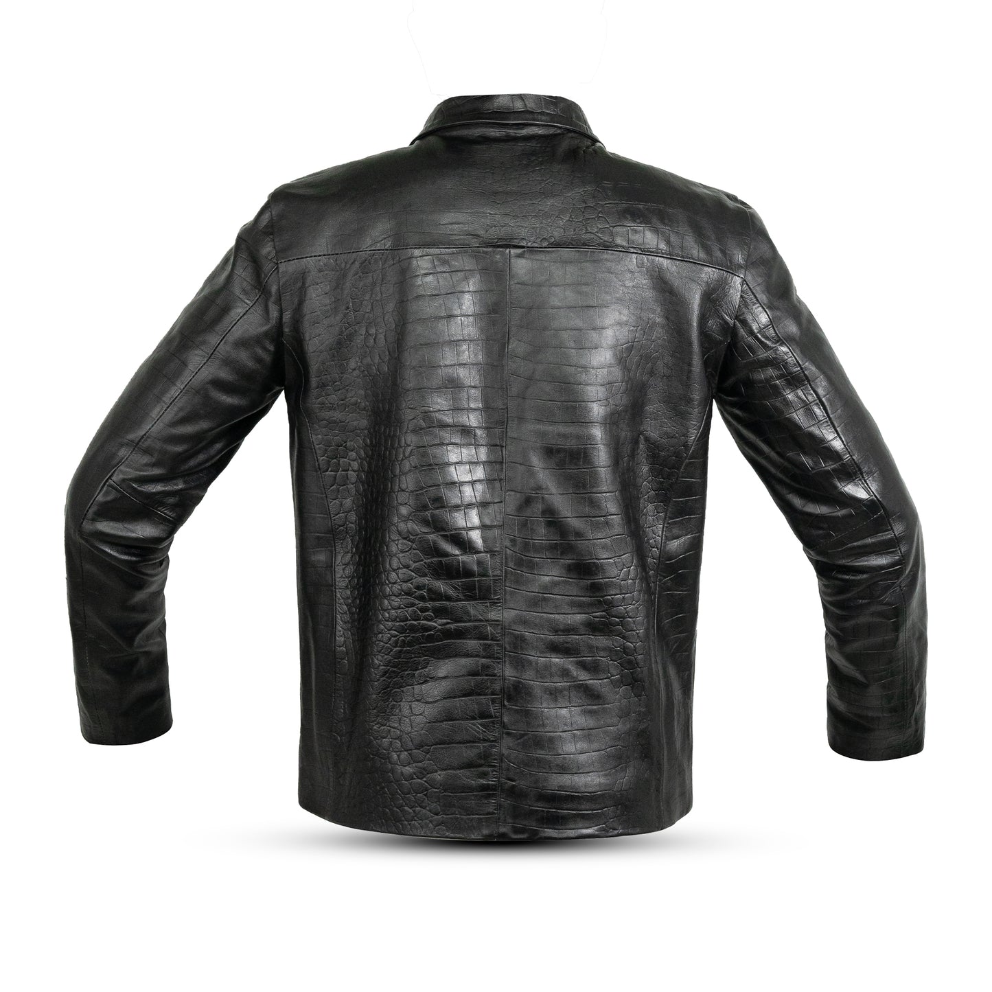 Crocodile leather jacket