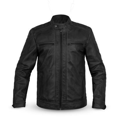 Dark Brown Leather Jacket sf002