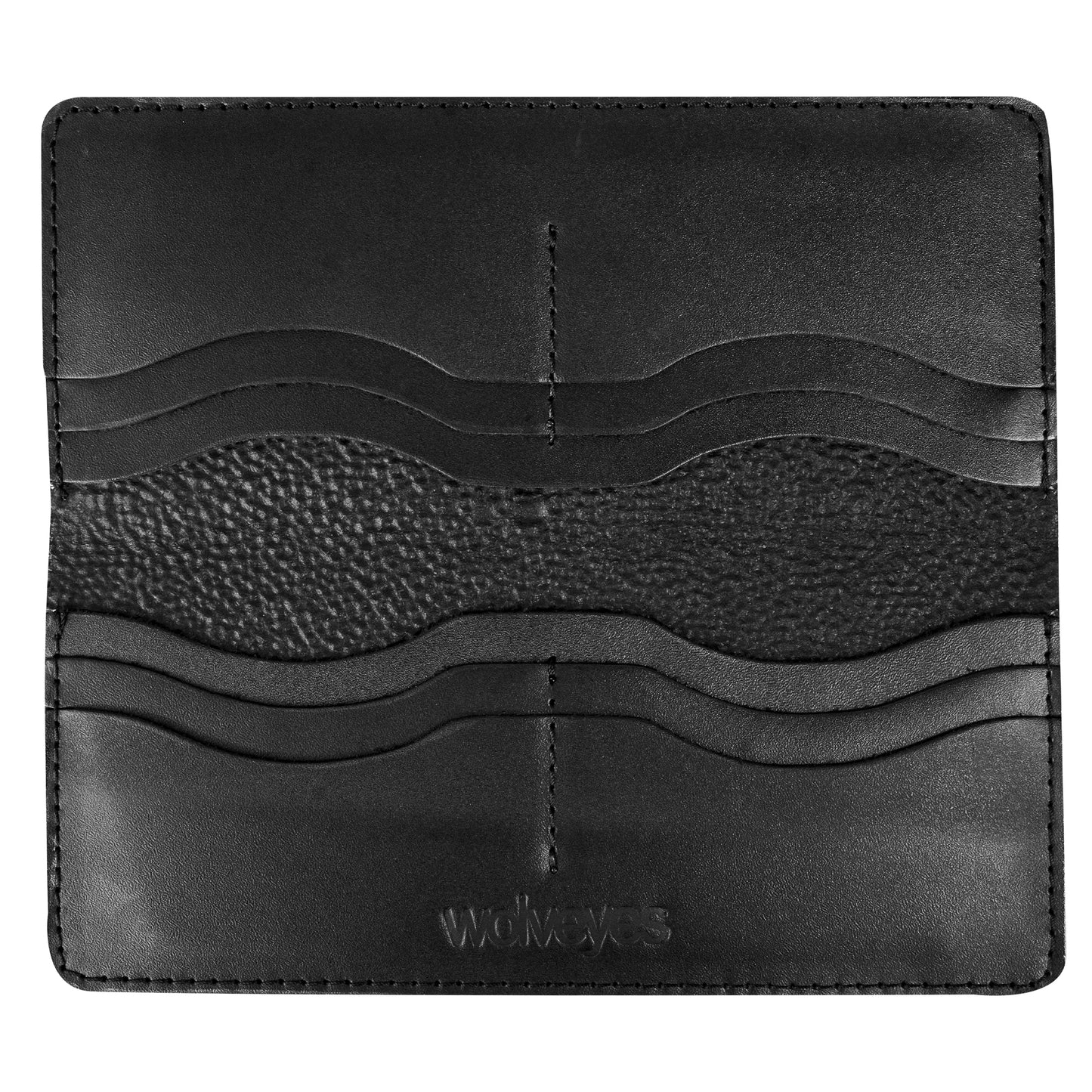 Black fish Pattent Long Leather Wallet