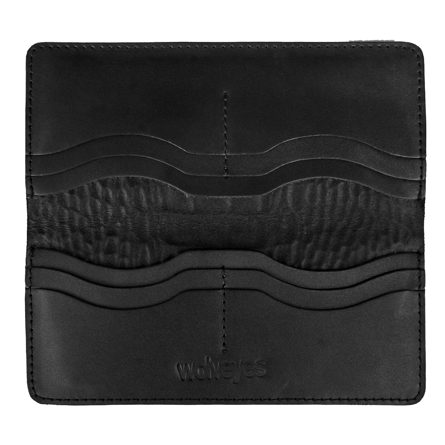 Black Crocodile Pattent Long Leather Wallet