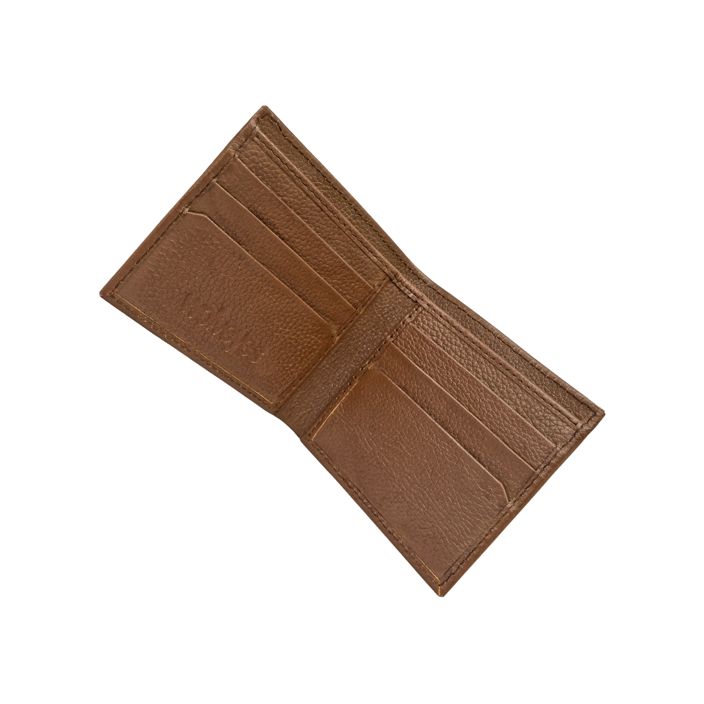 Mustard Brown Leather Bifold Wallet