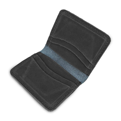 Sweat leather card wallet