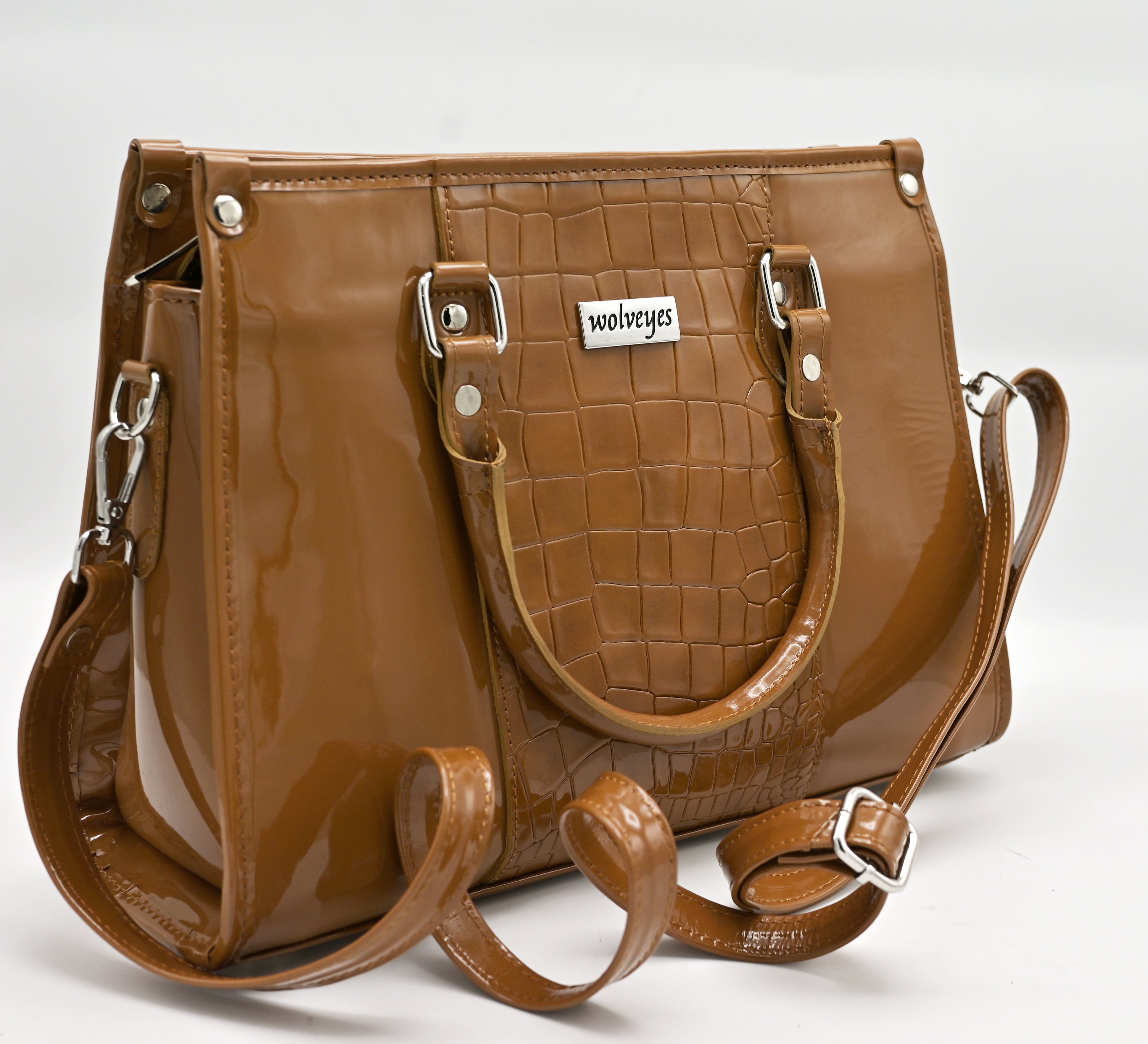 Croco Elitaire Ladies Bag Mustard(CE01)