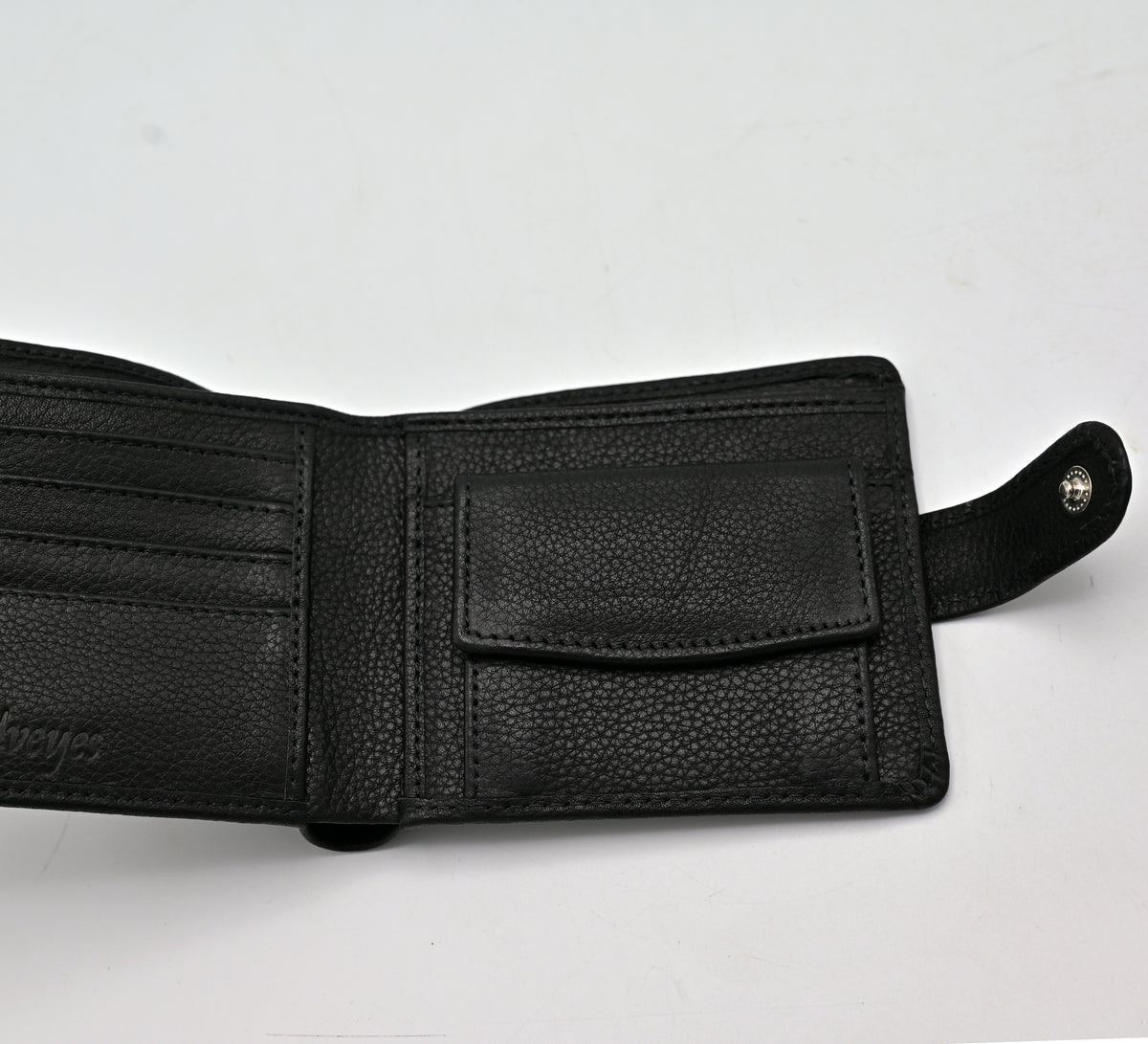 Classic Button Leather Wallet (CB001)
