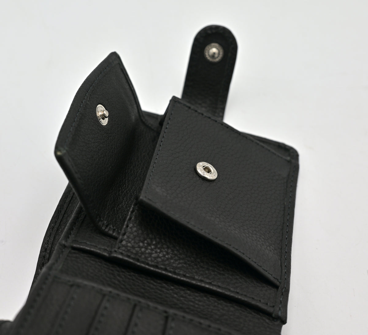 Classic Button Leather Wallet (CB001)