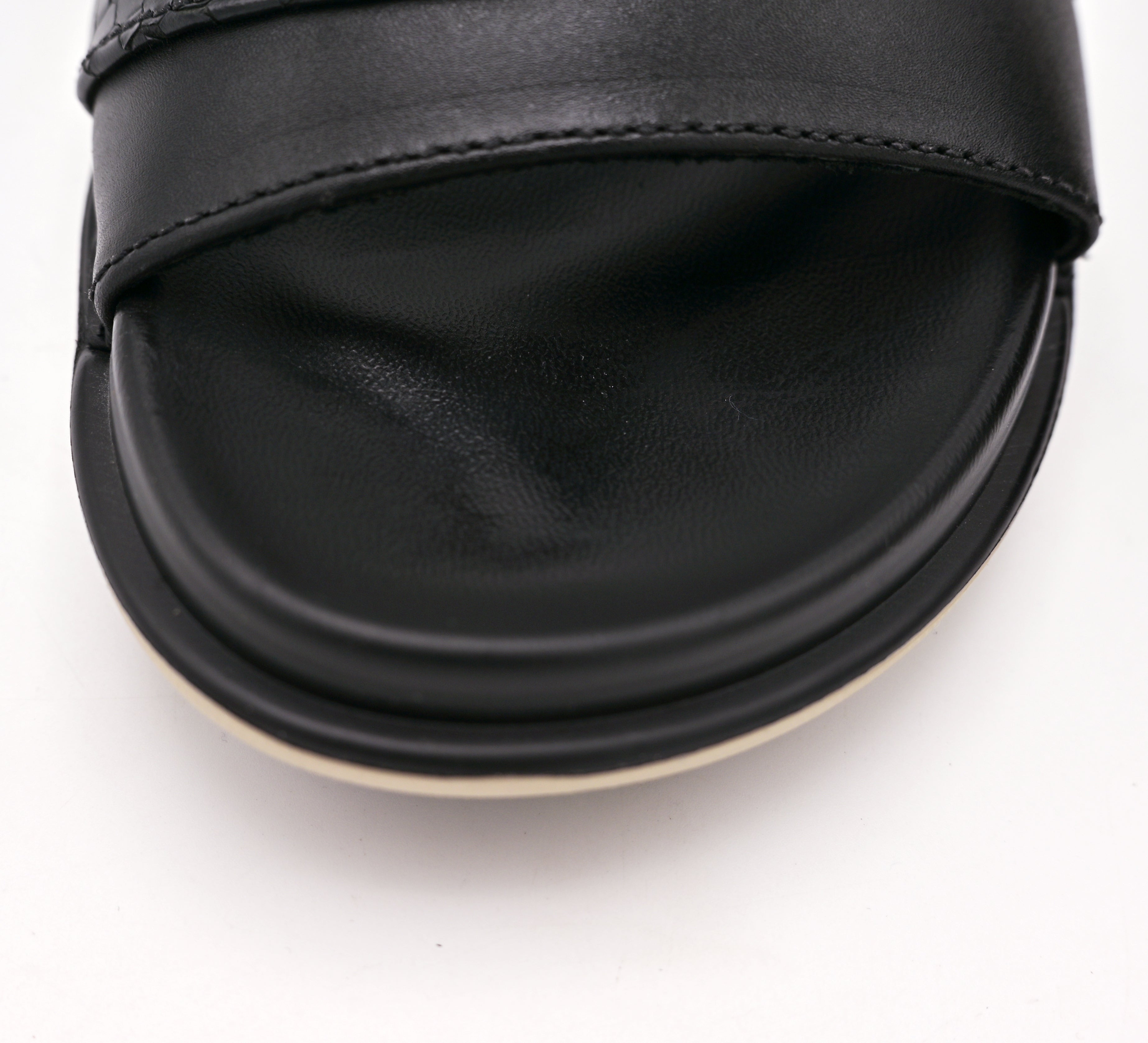 Croco Comfort Leather Slippers (C6)