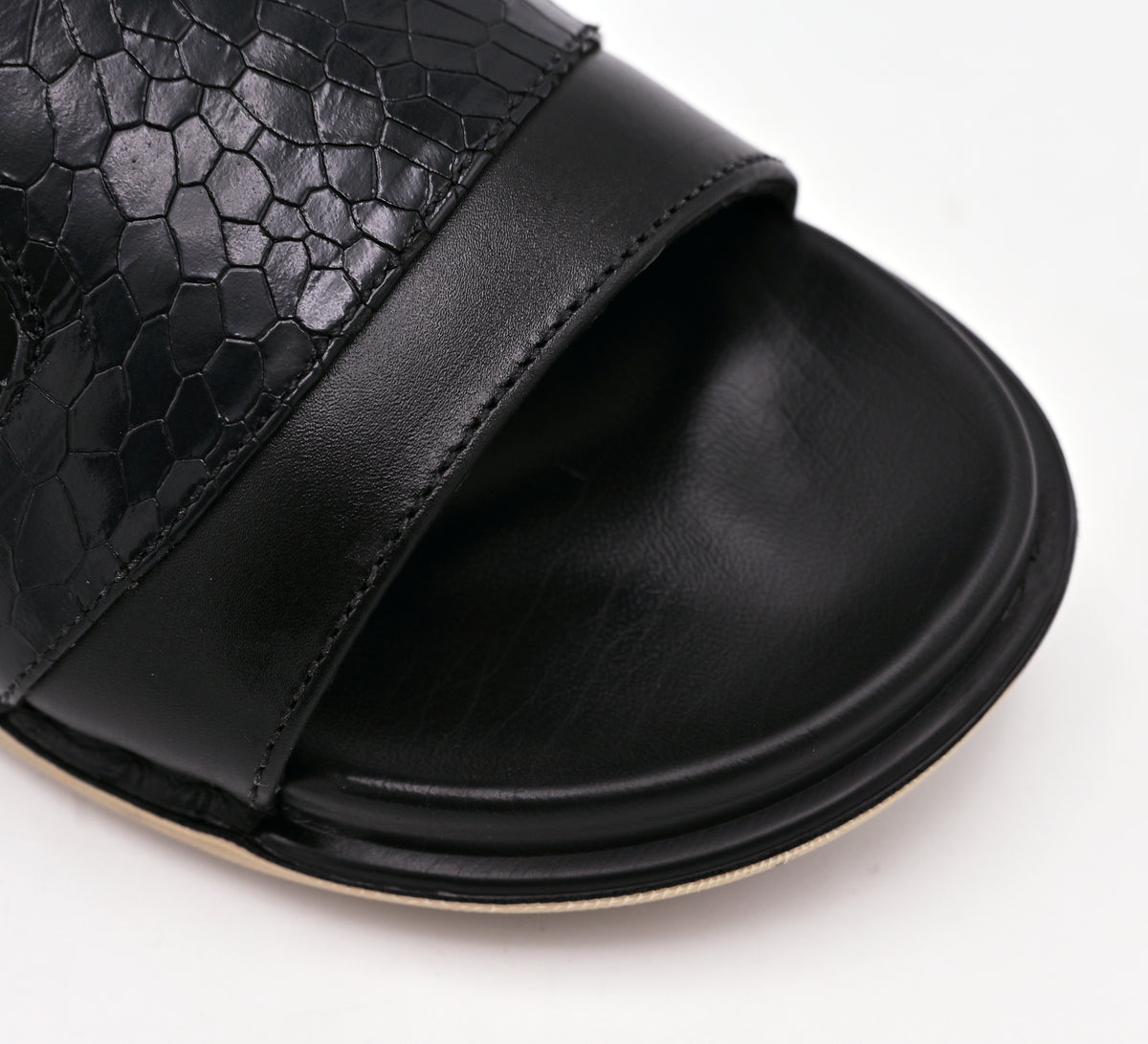 Croco Comfort Leather Slippers (C6)