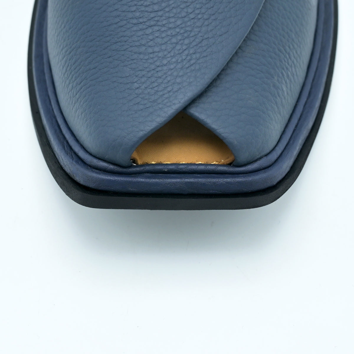 Mild Medicated Leather Chappal (MMC01 Blue)