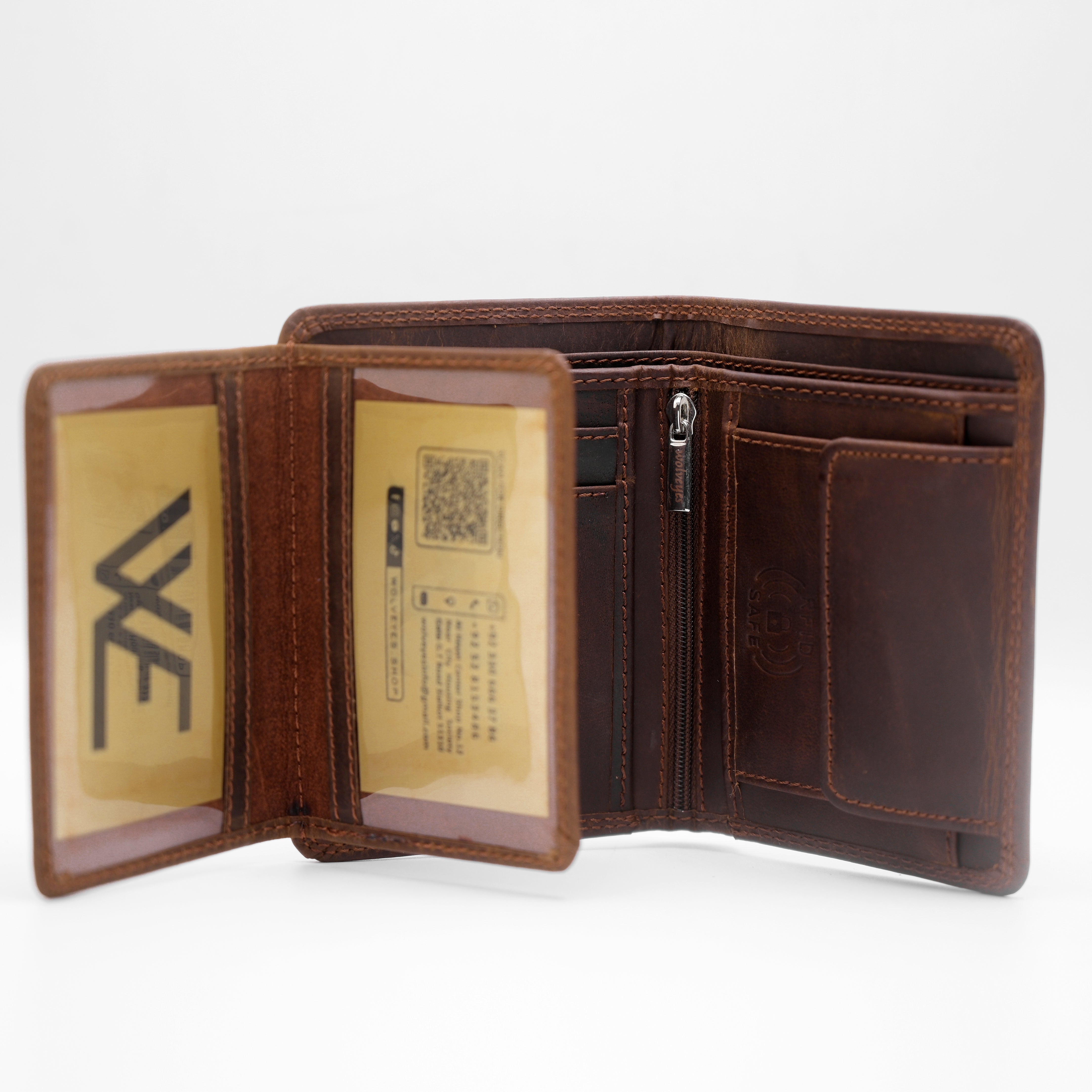 Crazy Horse (RFID SAFE) Wallet RF01 (Coffee)