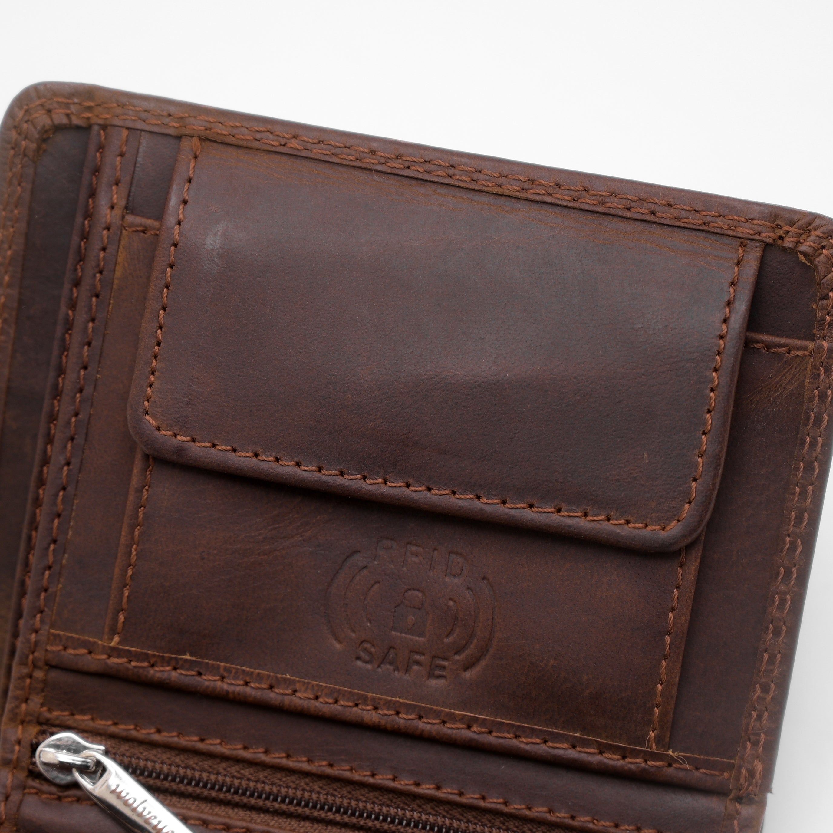 Crazy Horse (RFID SAFE) Wallet RF01 (Coffee)
