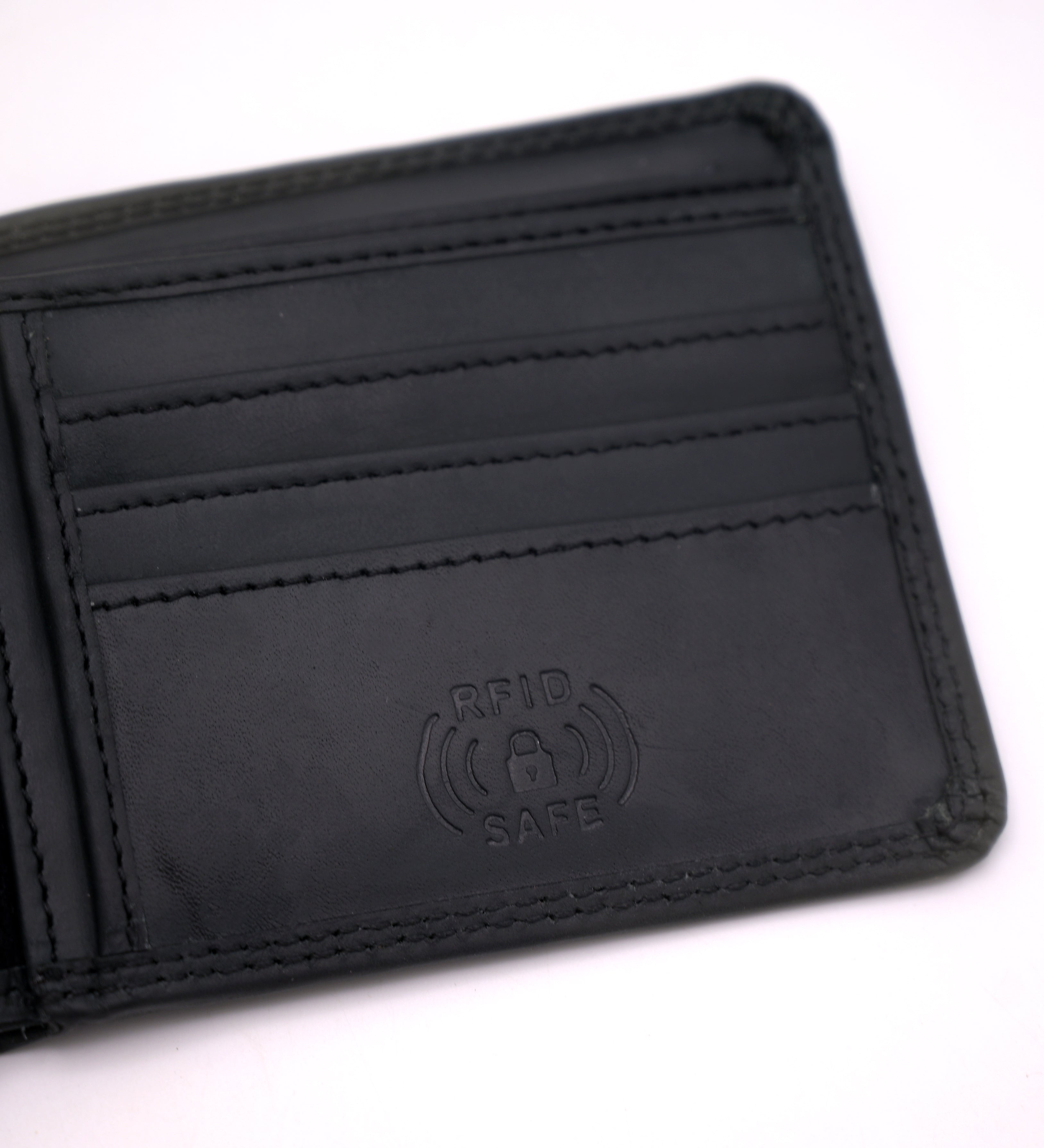 Crazy Horse Bifold (RFID) Wallet RF02 Black
