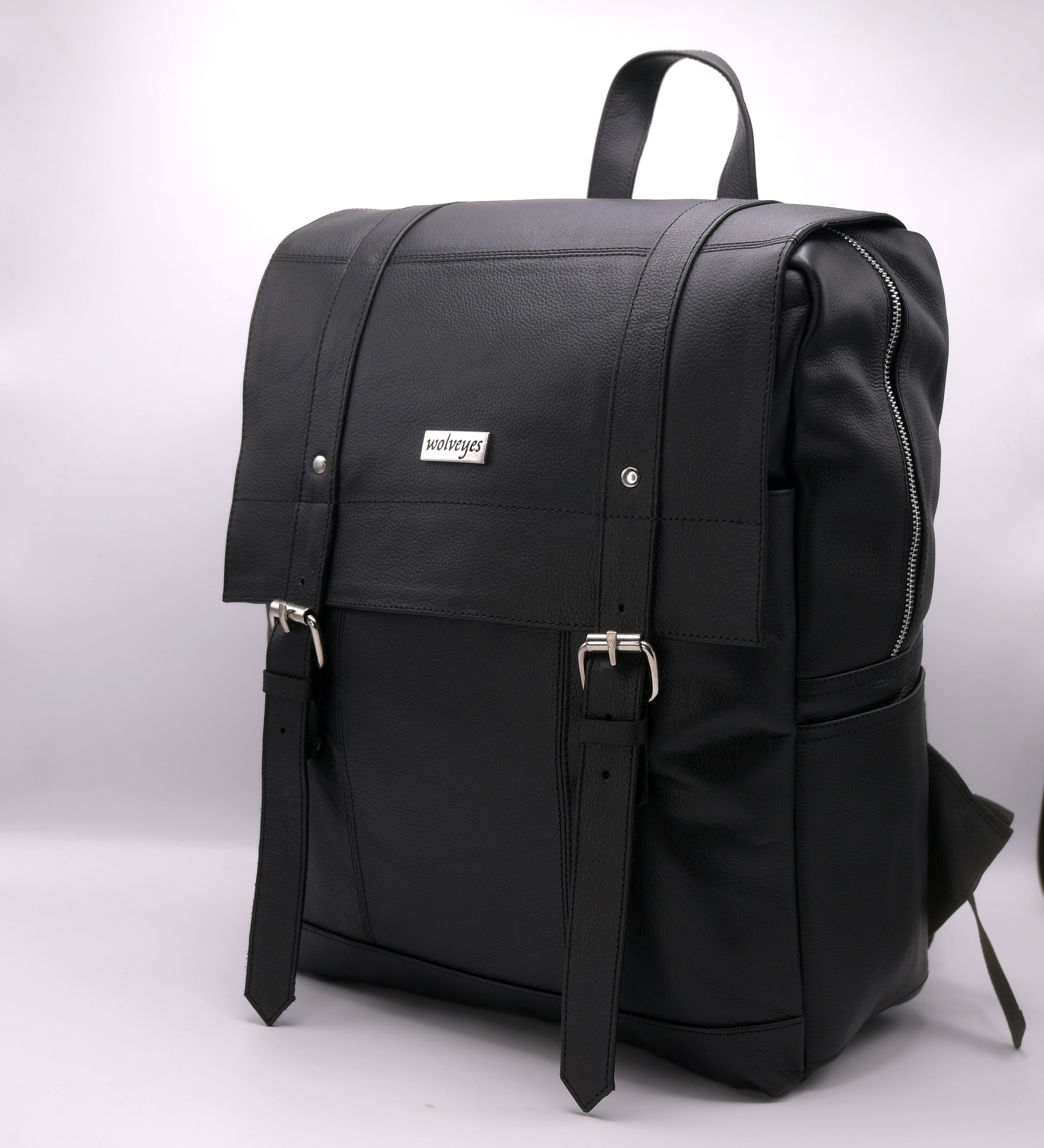 Premium Leather Backpack BP01 (Black)