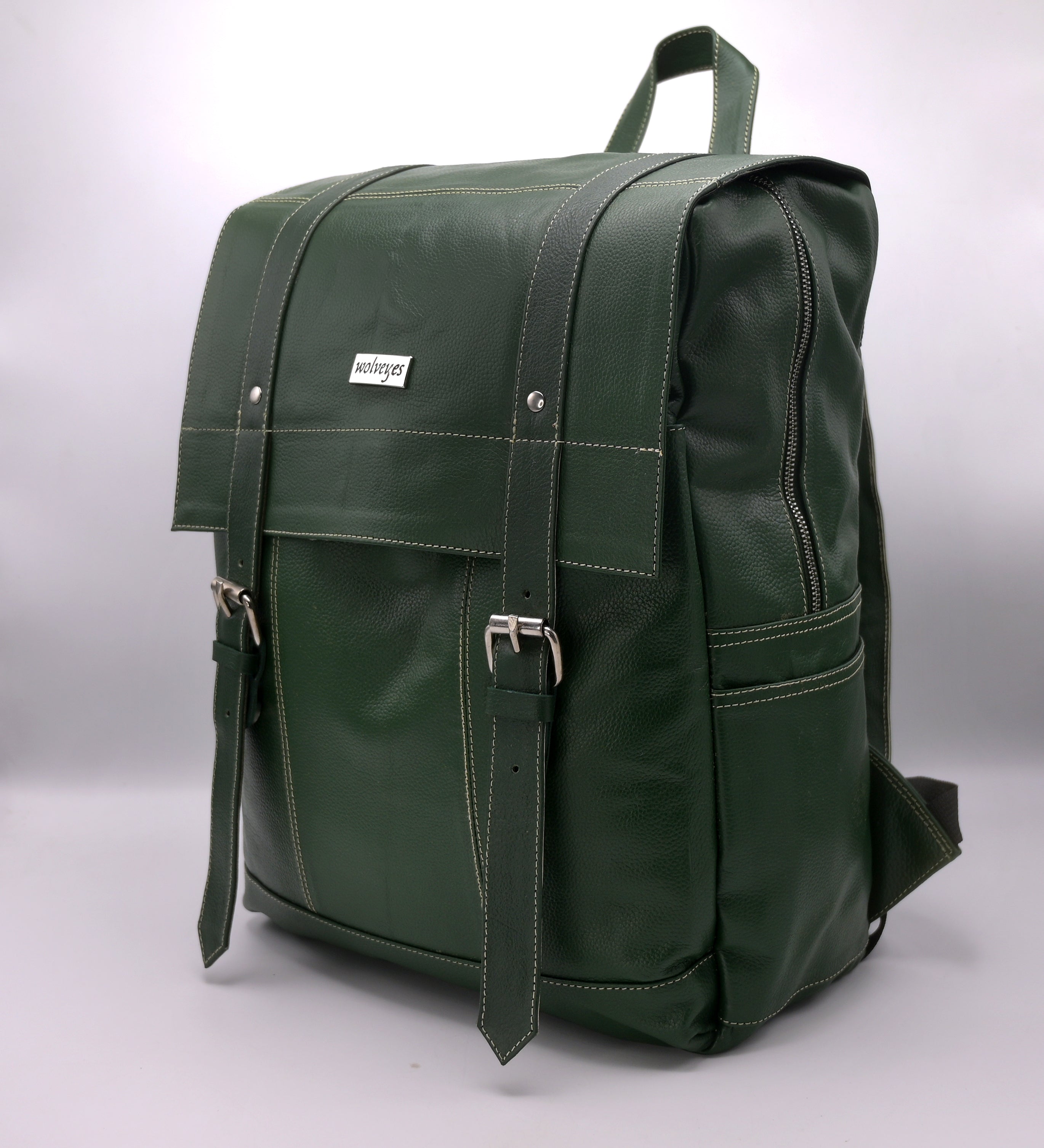 Premium Leather Backpack BP02 (Green)
