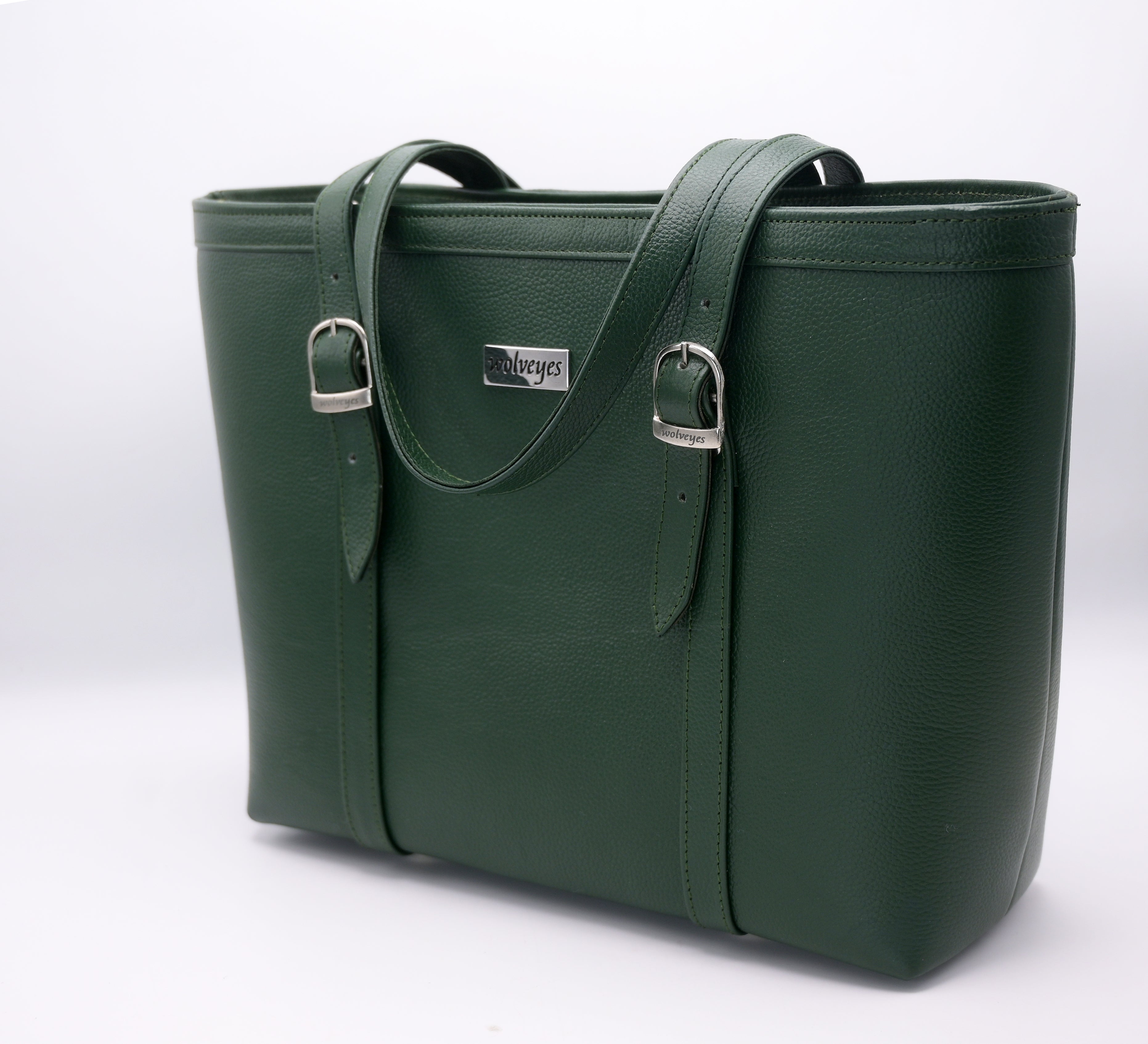 Ladies Tote Bag Natural Mild Leather (NM04 Green)