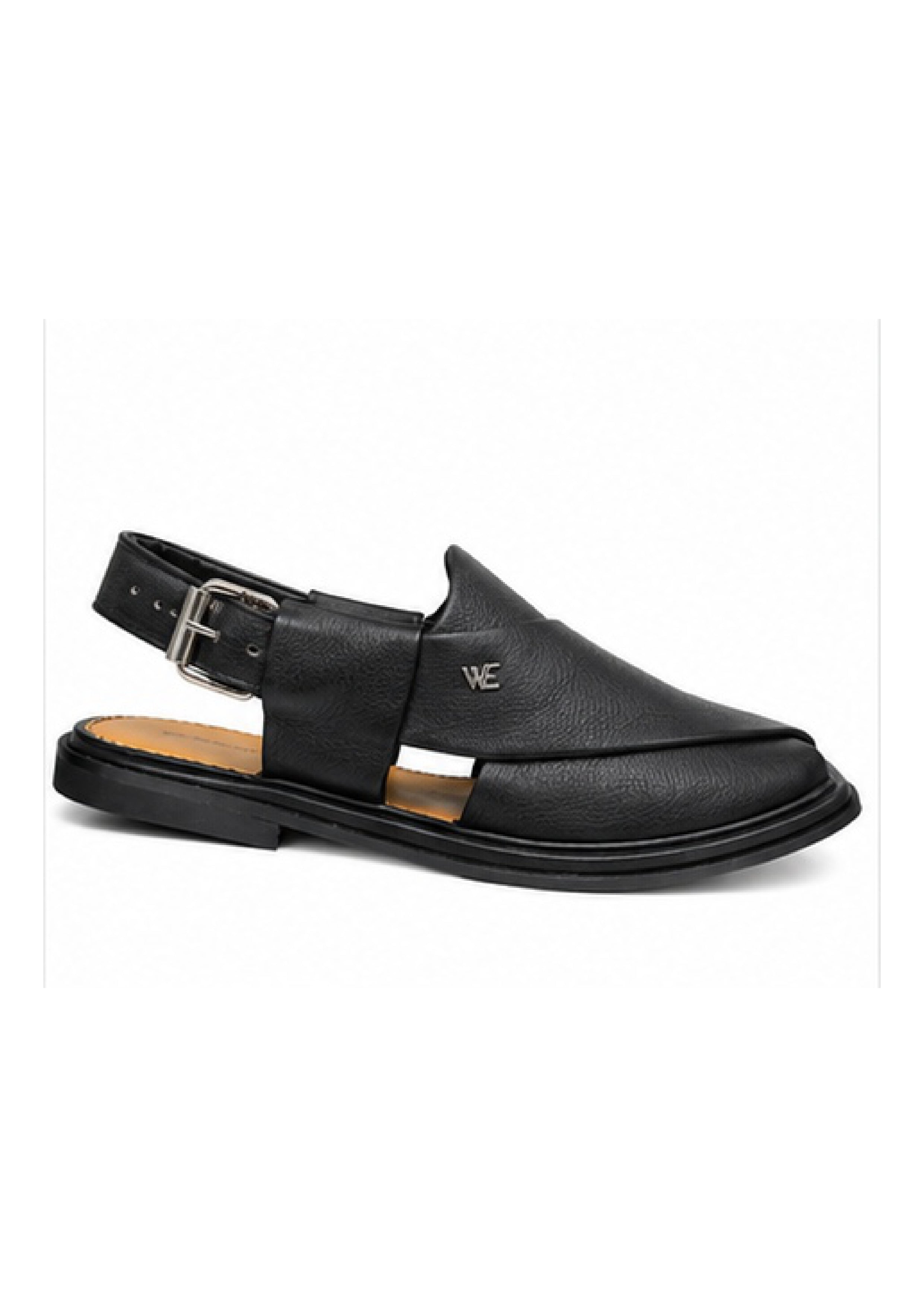 Mild Medicated Leather Chappal MMC01 Black
