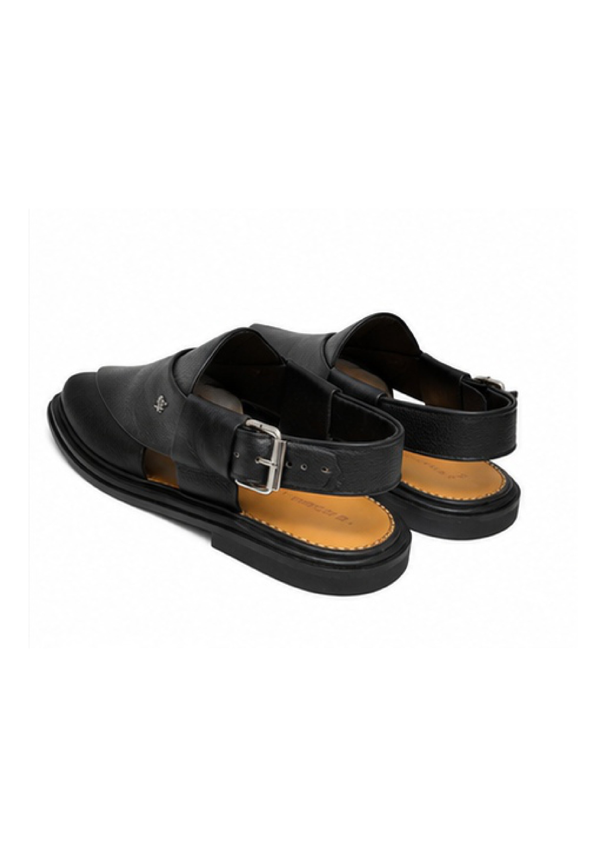 Mild Medicated Leather Chappal MMC01 Black