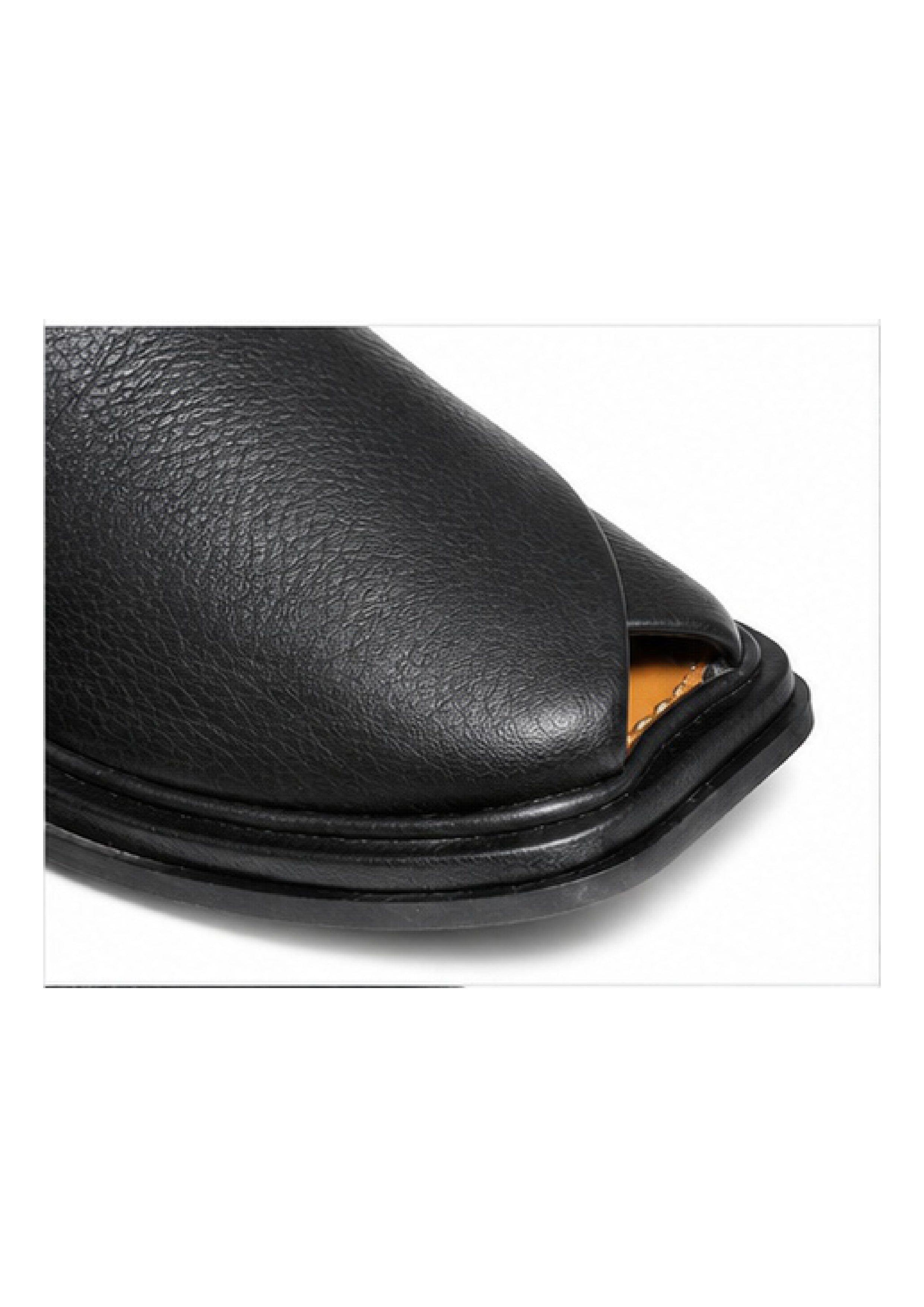 Mild Medicated Leather Chappal MMC01 Black