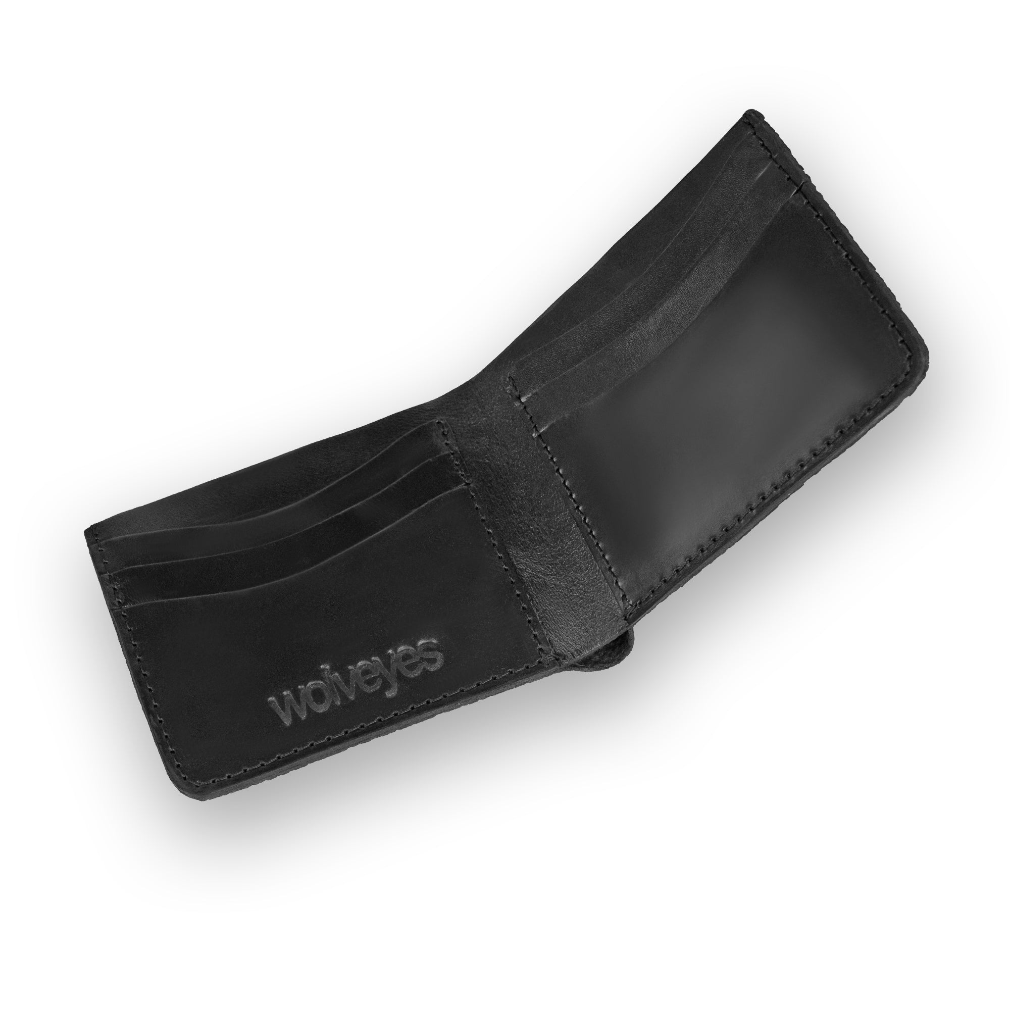 Black Pattent Fish Leather bifold Wallet