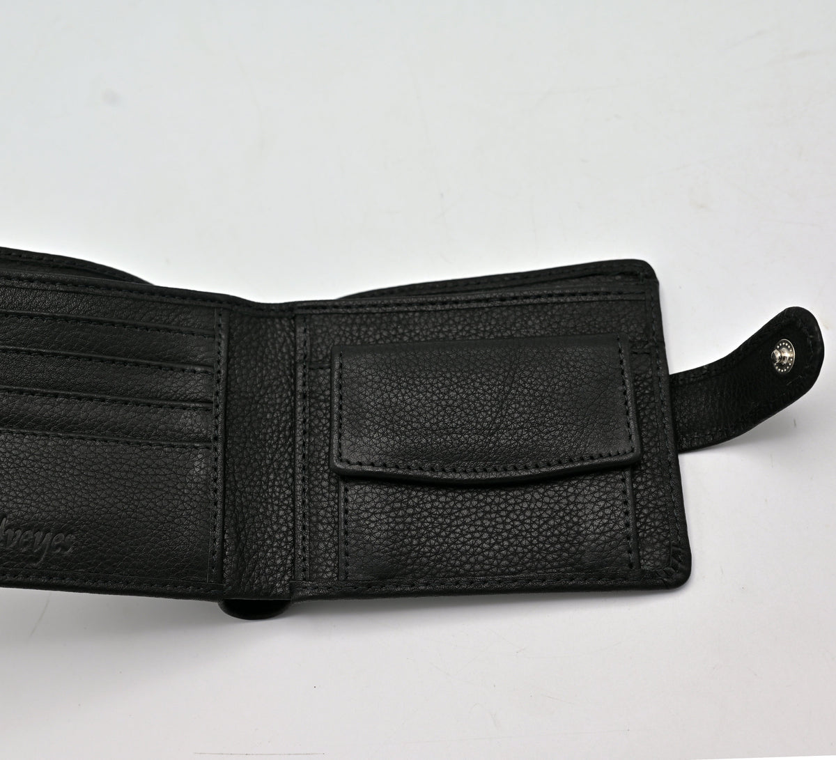 Classic Button Leather Wallet (CB001)