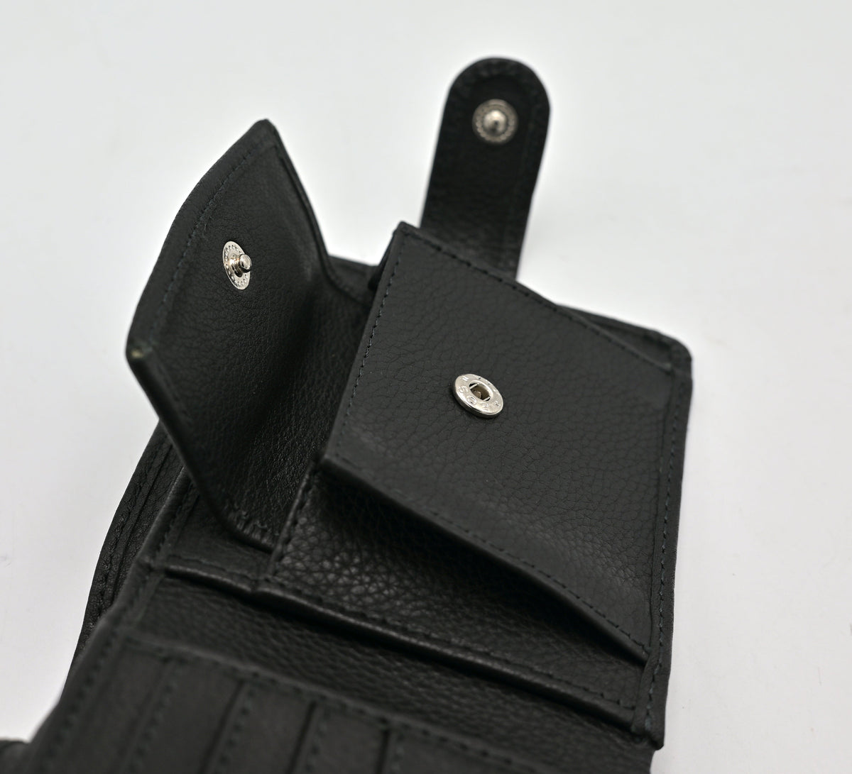 Classic Button Leather Wallet (CB001)