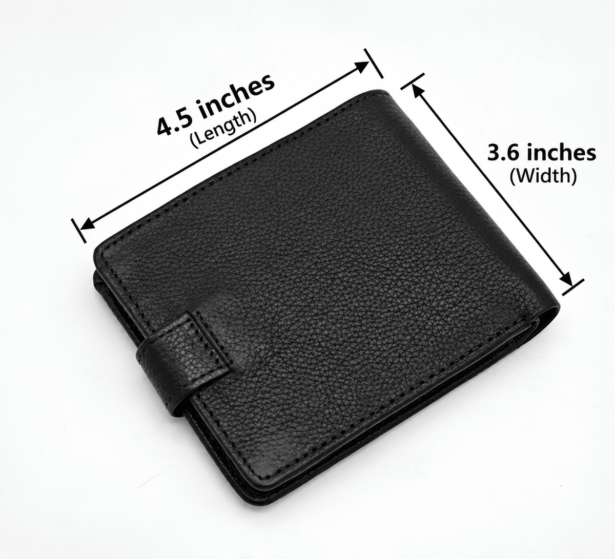 Classic Button Leather Wallet (CB001)