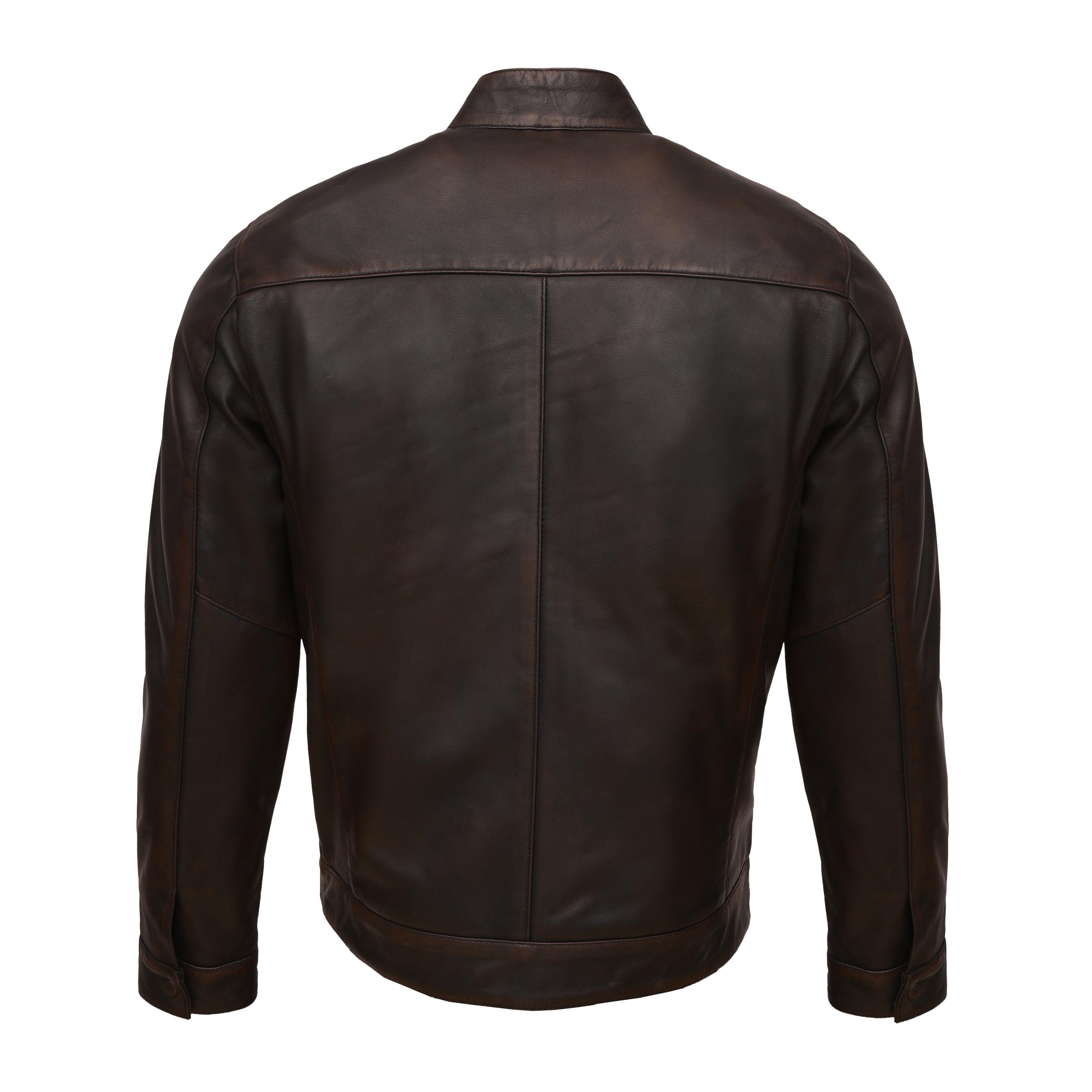 Coffee Leather Jacket SF002
