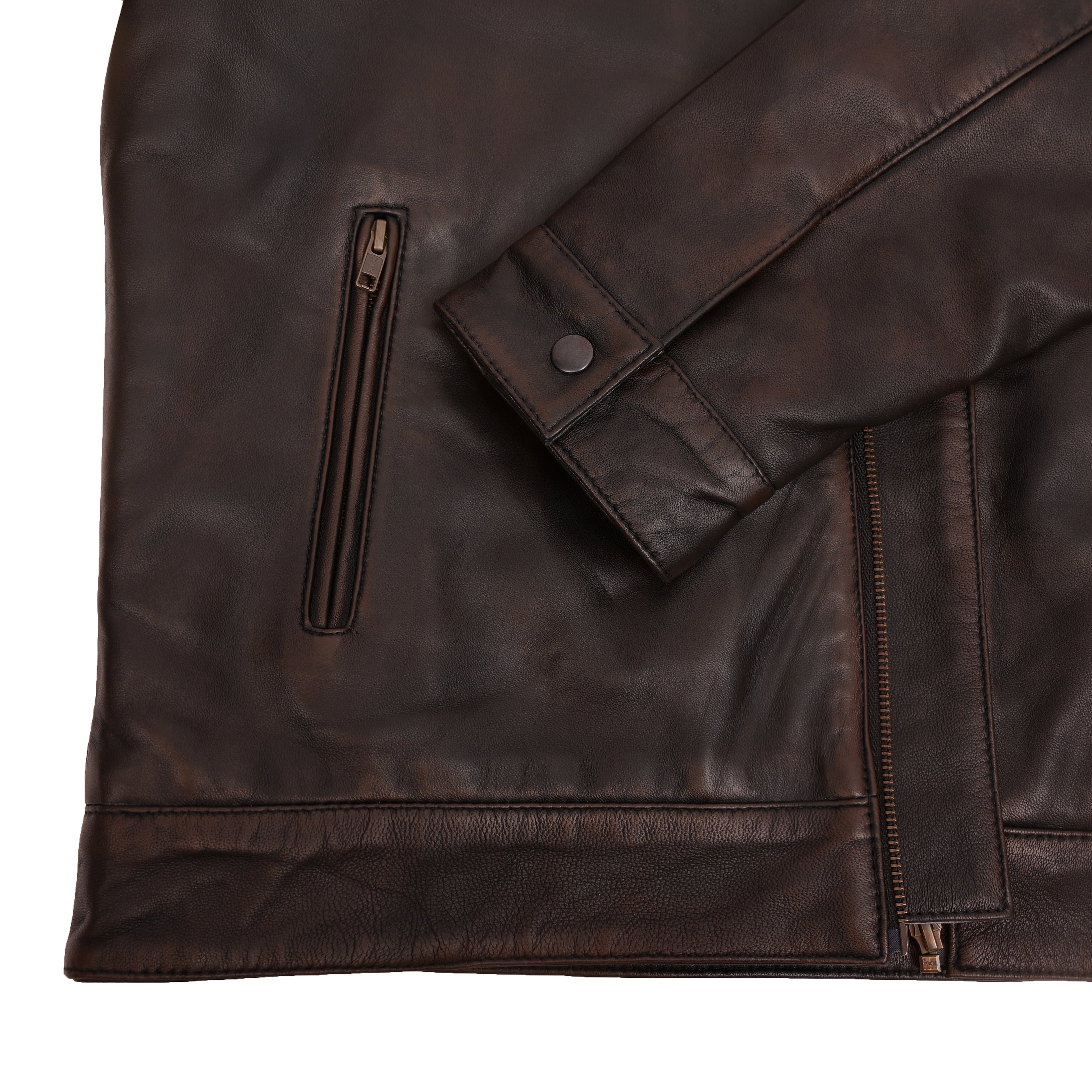 Coffee Leather Jacket SF002