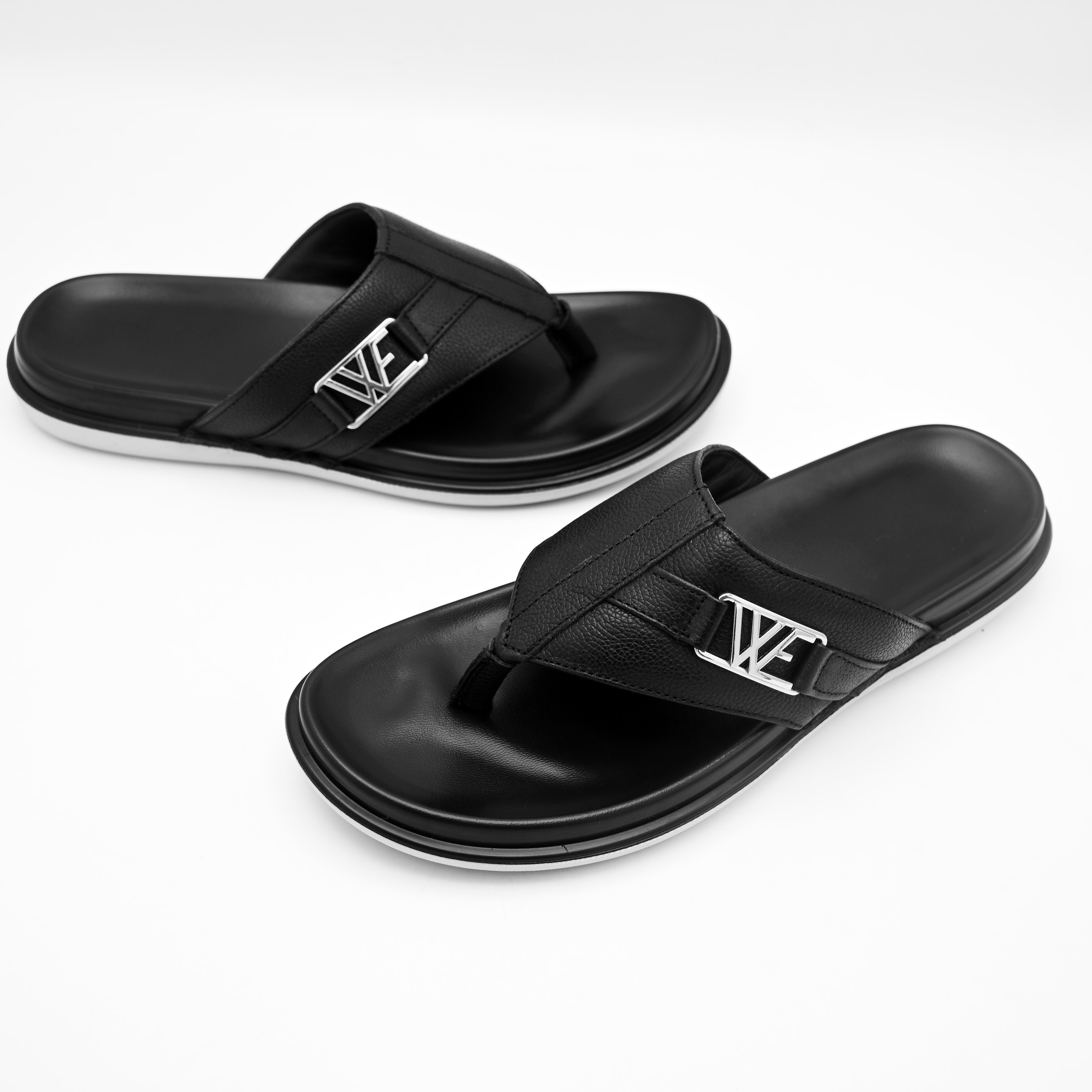 ComfortStep Leather Slippers (Black01)
